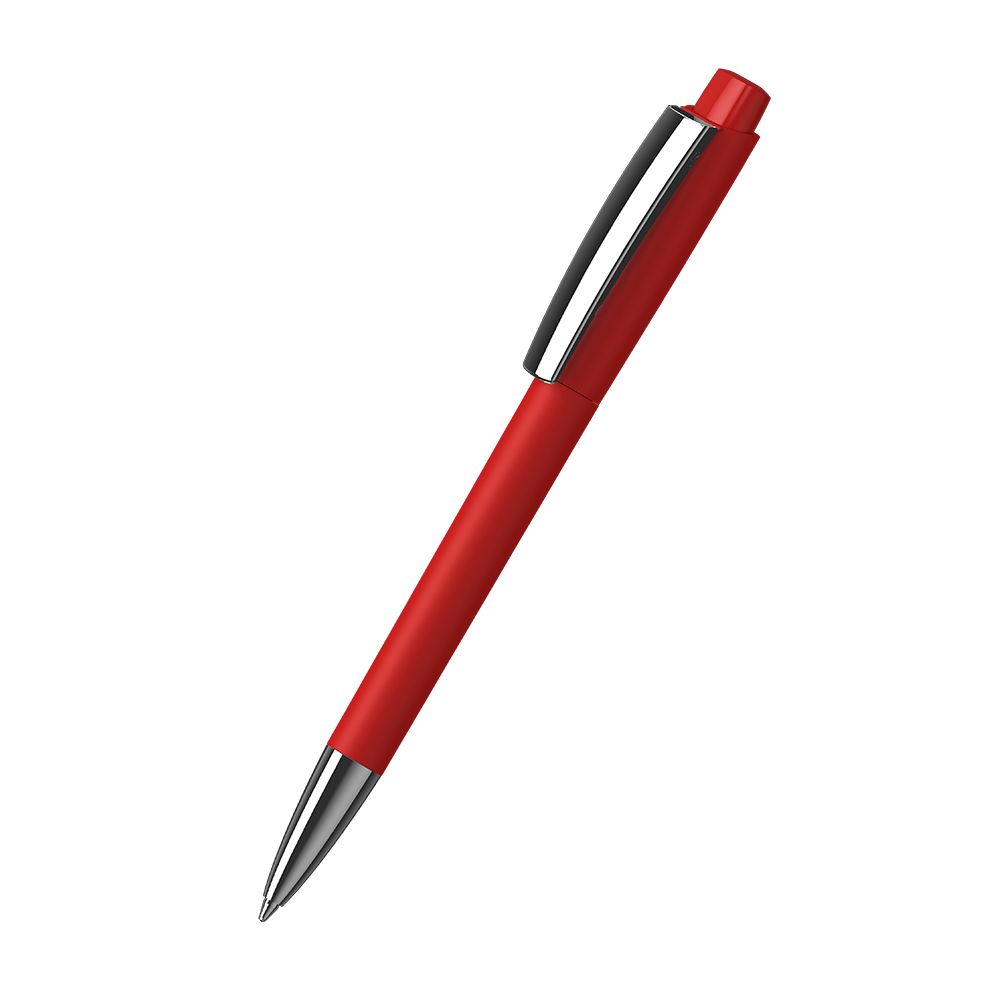 Druckkugelschreiber Zeno softtouch/high gloss MMn - softtouch rot - rot-532