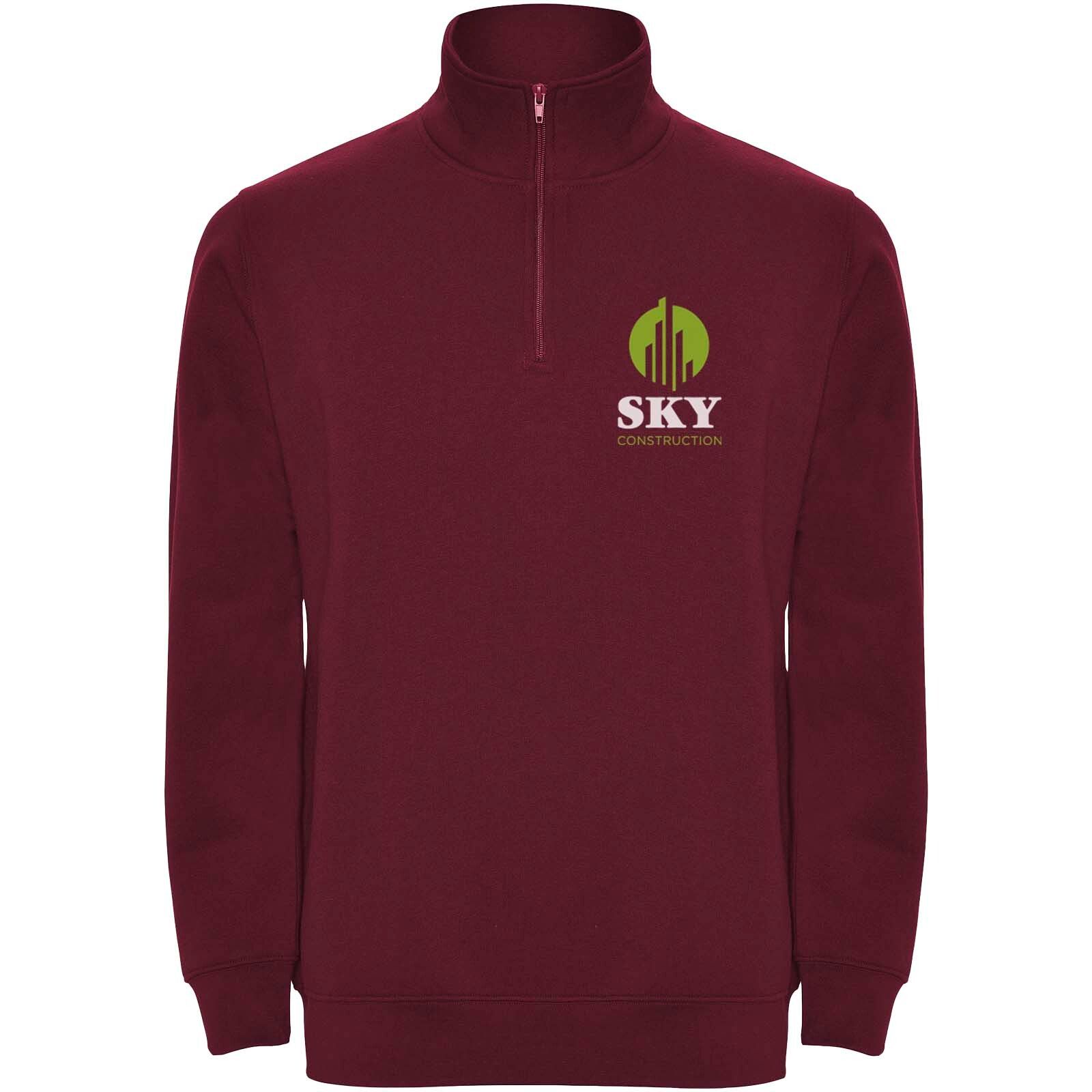 Aneto Pullover mit Viertelreißverschluss - granatrot - M-854
