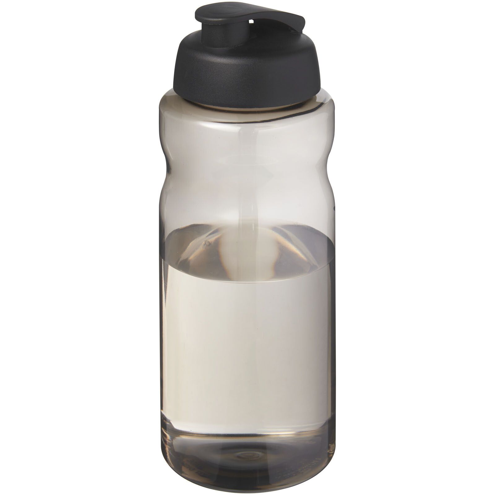 H2O Active Eco Big Base 1L Sportflasche mit Klappdeckel  - kohle -  schwarz-188