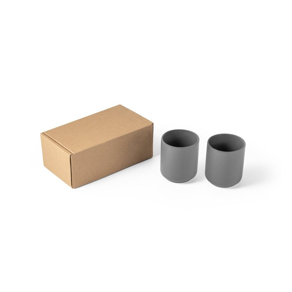 OWENS Keramikbecherset 280 ml - dunkelgrau-724