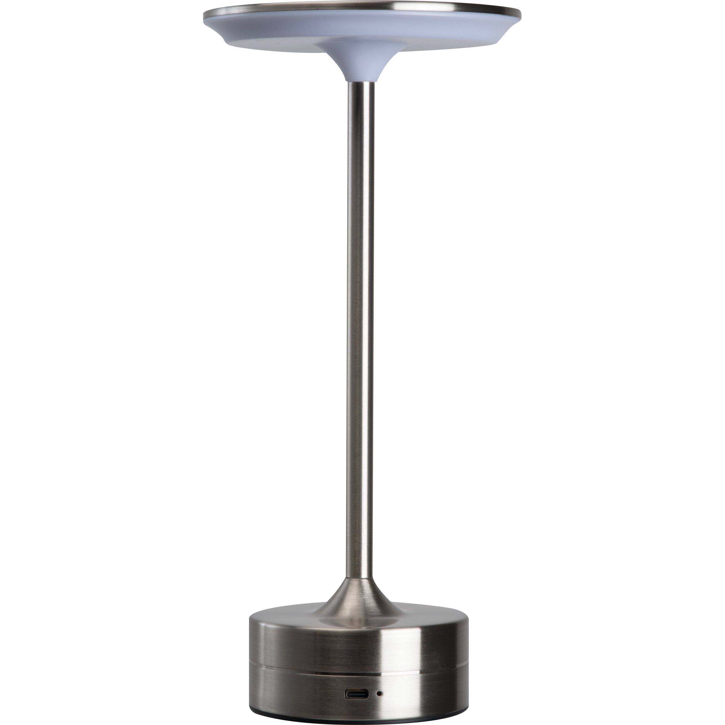 Tischlampe aus Edelstahl mit Akku SYLWAN - silbergrau-917