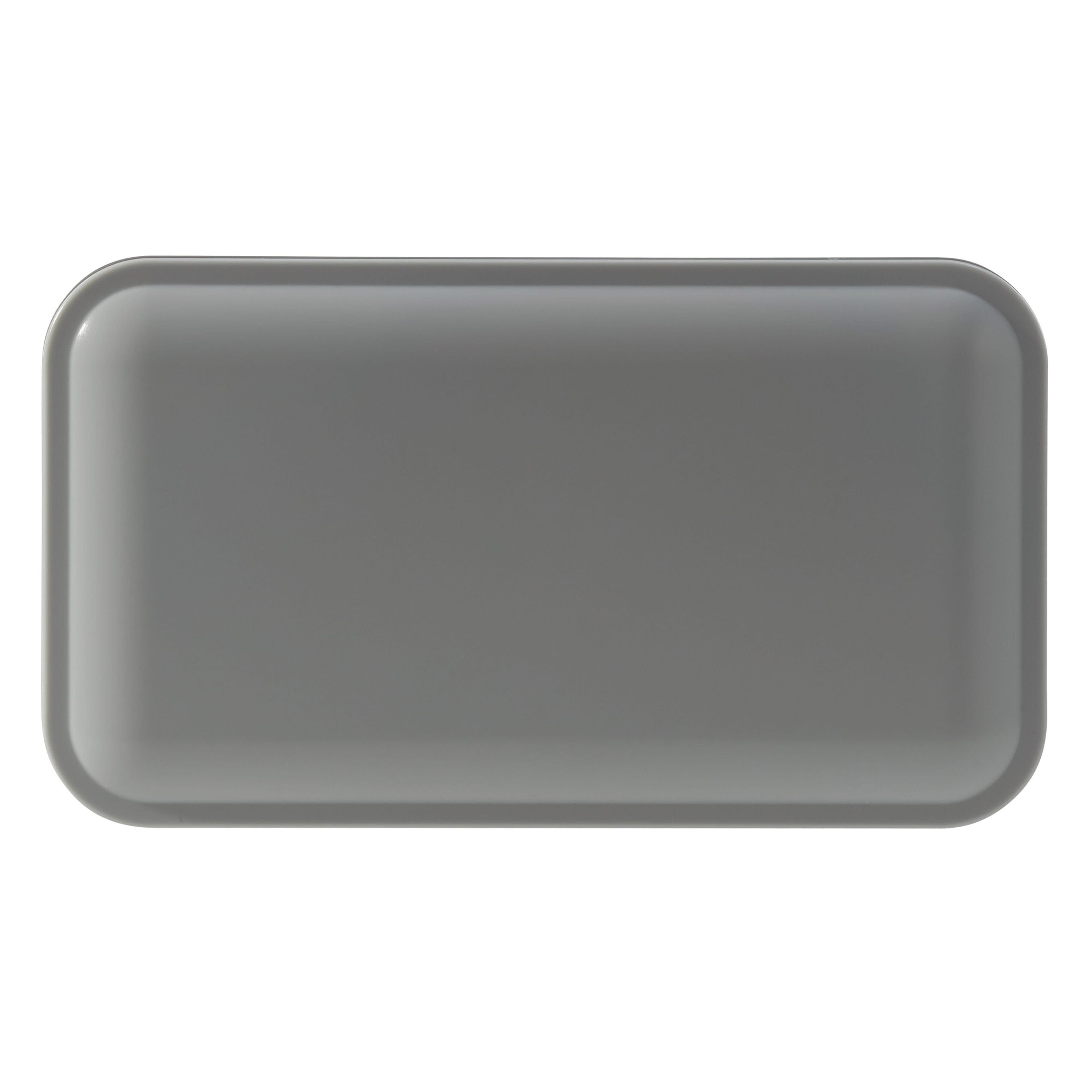 Bento box mit Besteck 1250ml - grau  -  weiss-640