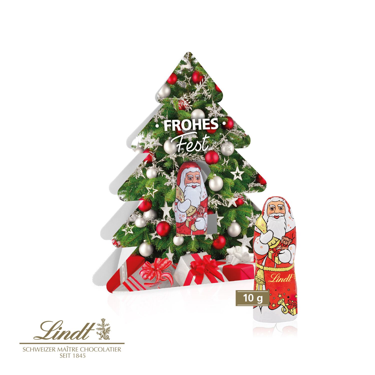 Weihnachtsbaum mit Lindt Nikolaus-186