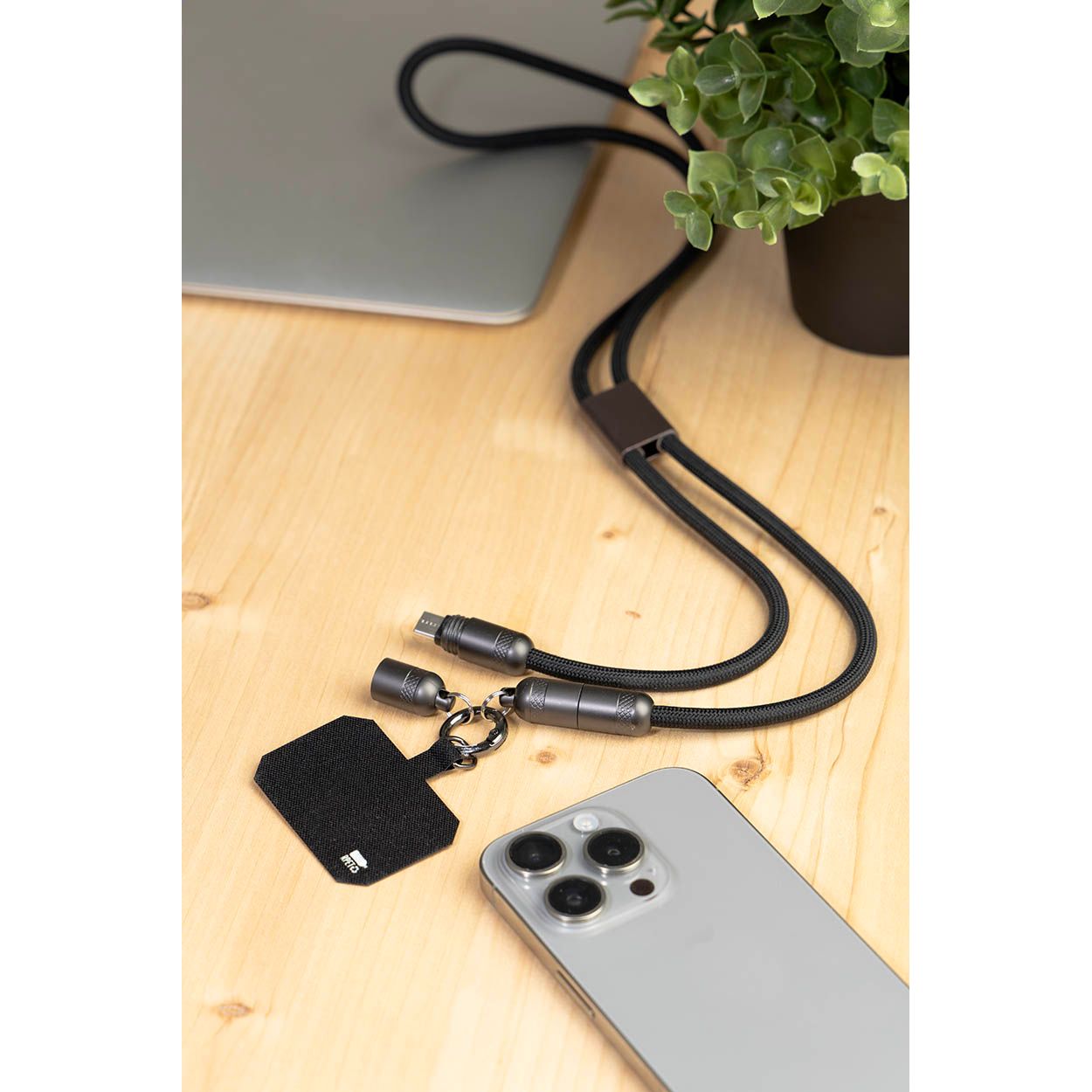 Fastly 60W Handy-Lanyard-Kabel RPET - schwarz-892