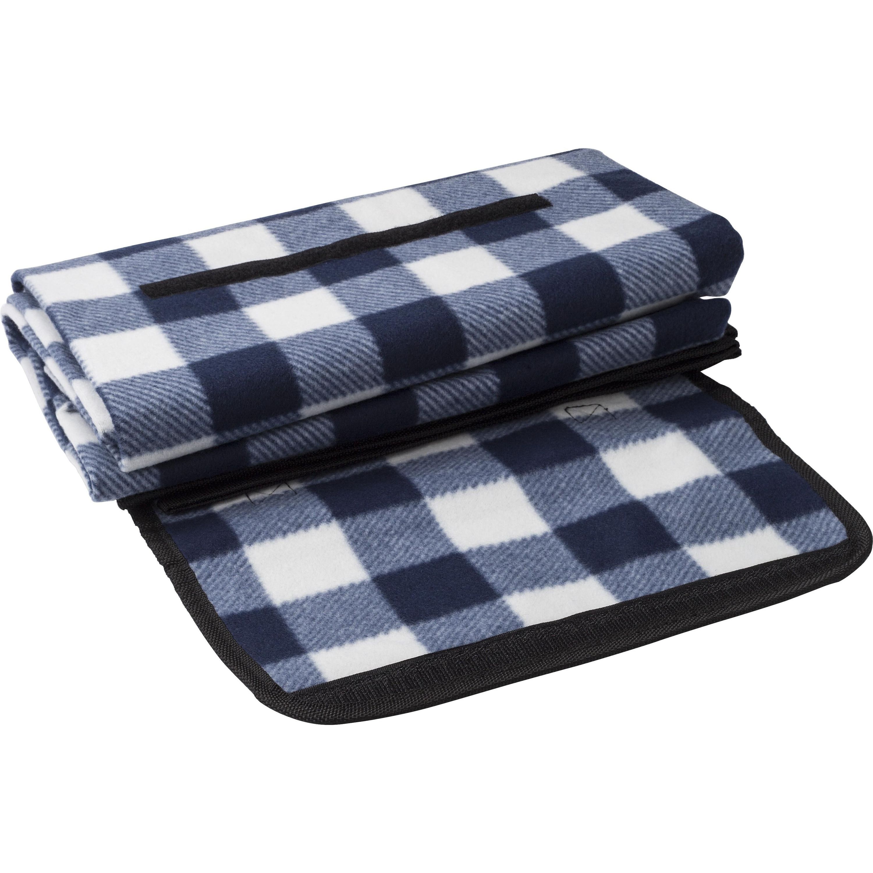 rPET faltbare Polarfleece-Decke Vesper - schwarz-374