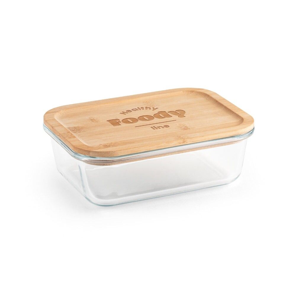 PORTOBELLO Lunchbox aus Borosilikatglas mit Bambusdeckel - natur-678