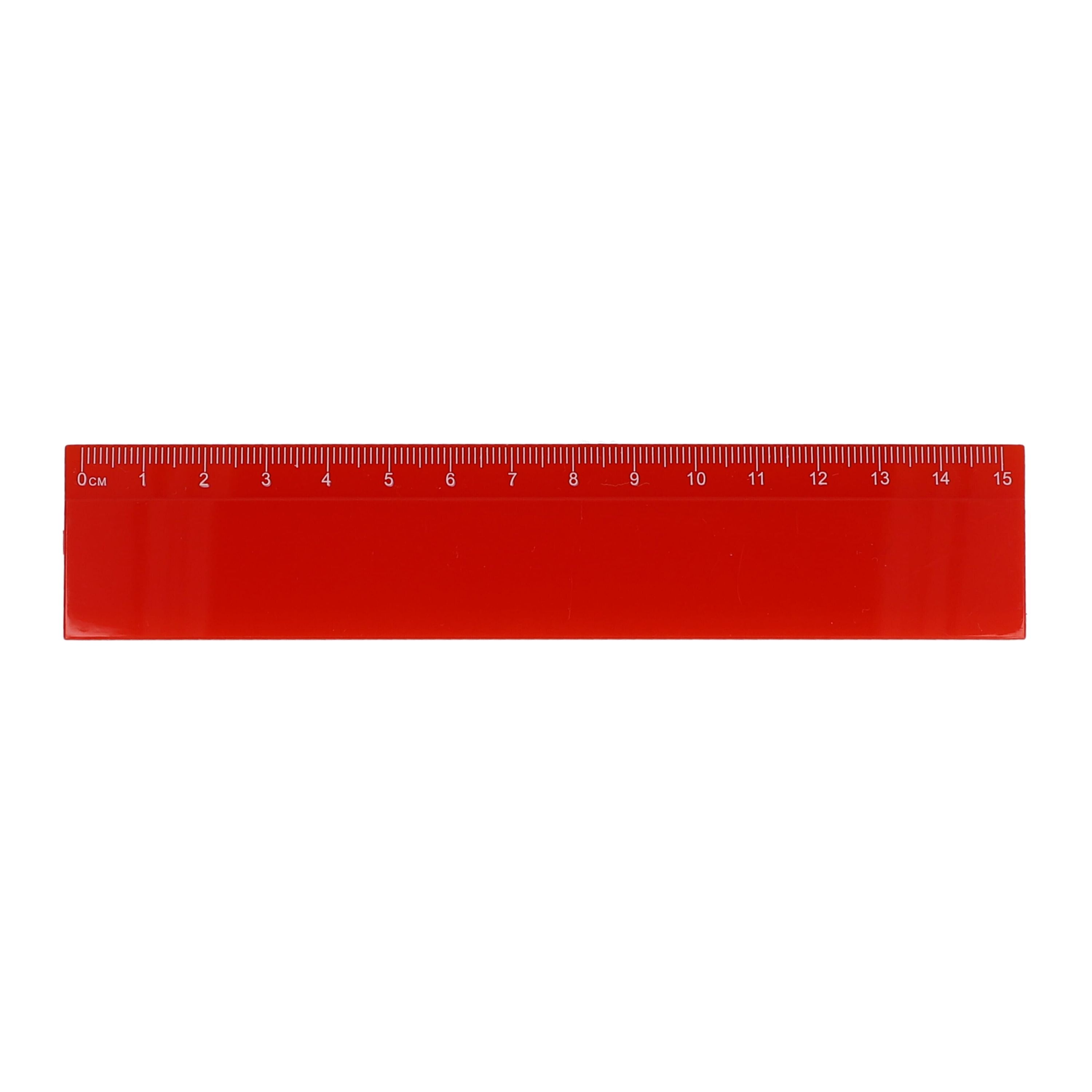 Lineal 15cm - rot-602