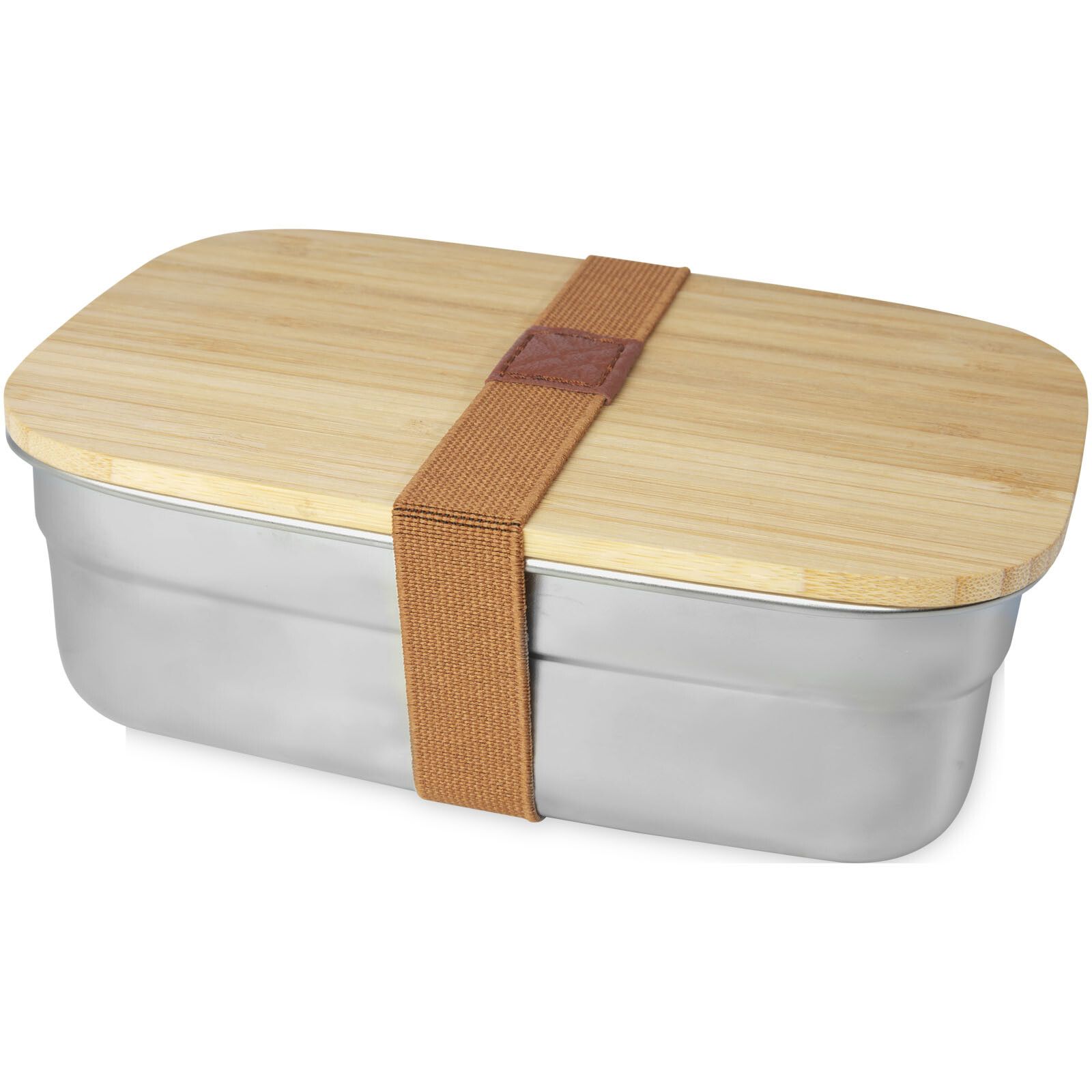 Tite 700 ml Lunchbox aus Edelstahl mit Bambusdeckel - natural -  silber-719