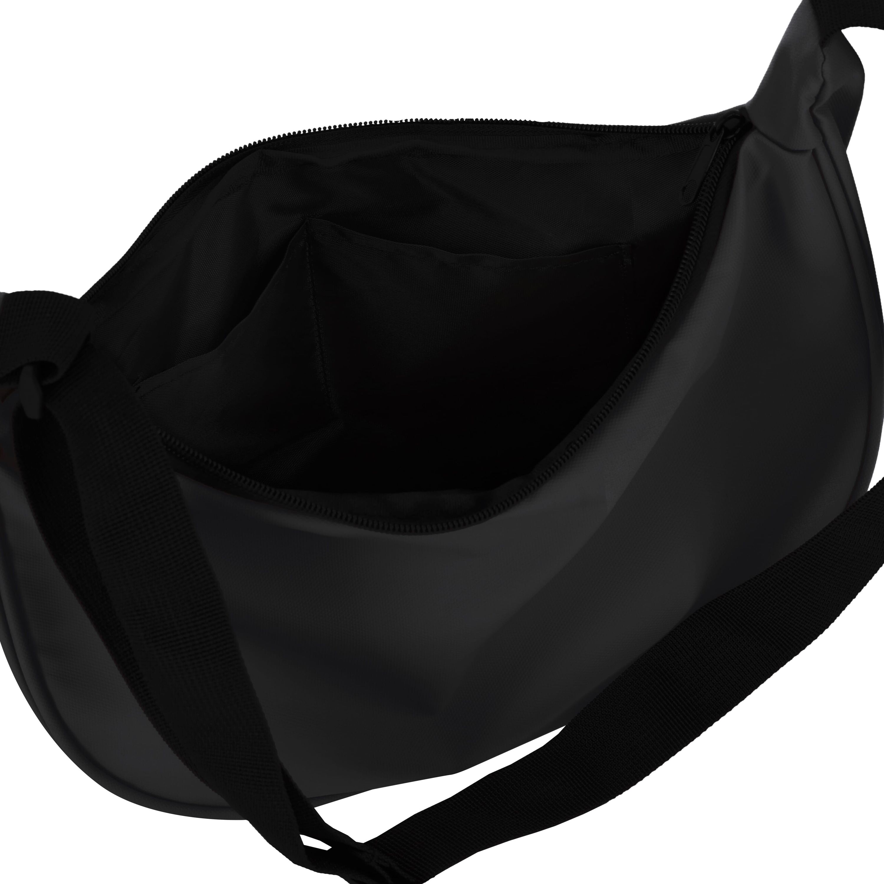 PU-beschichtete R-PET 600D Halbmond-Tragetasche - schwarz-818