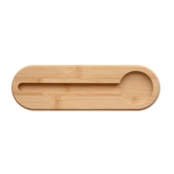 RPET-Filz-Stiftetui mit Deckel MILE - holz-510