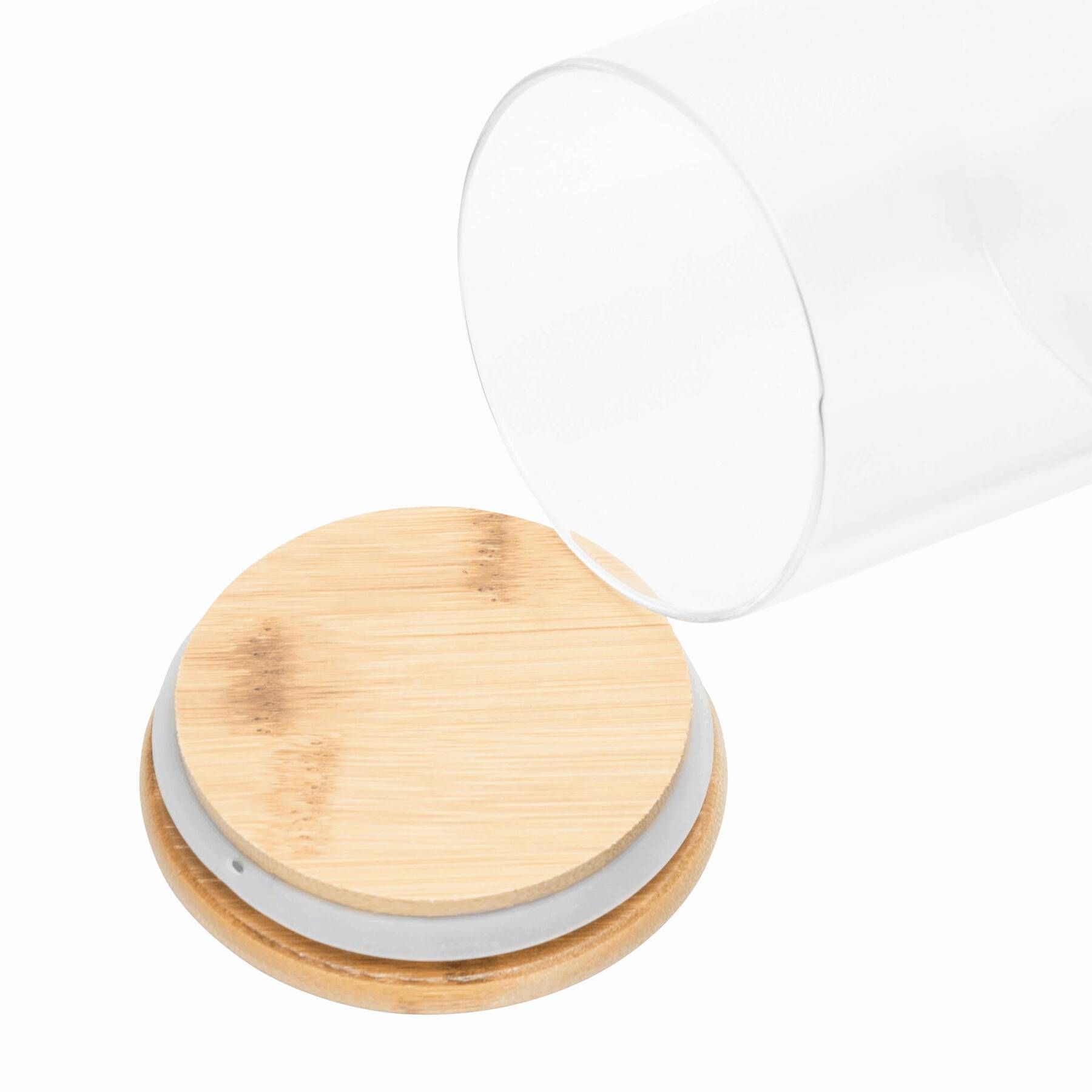 Glas-Vorratsdose ECO STORAGE S, Füllmenge ca. 450 ml - braun - transparent-562