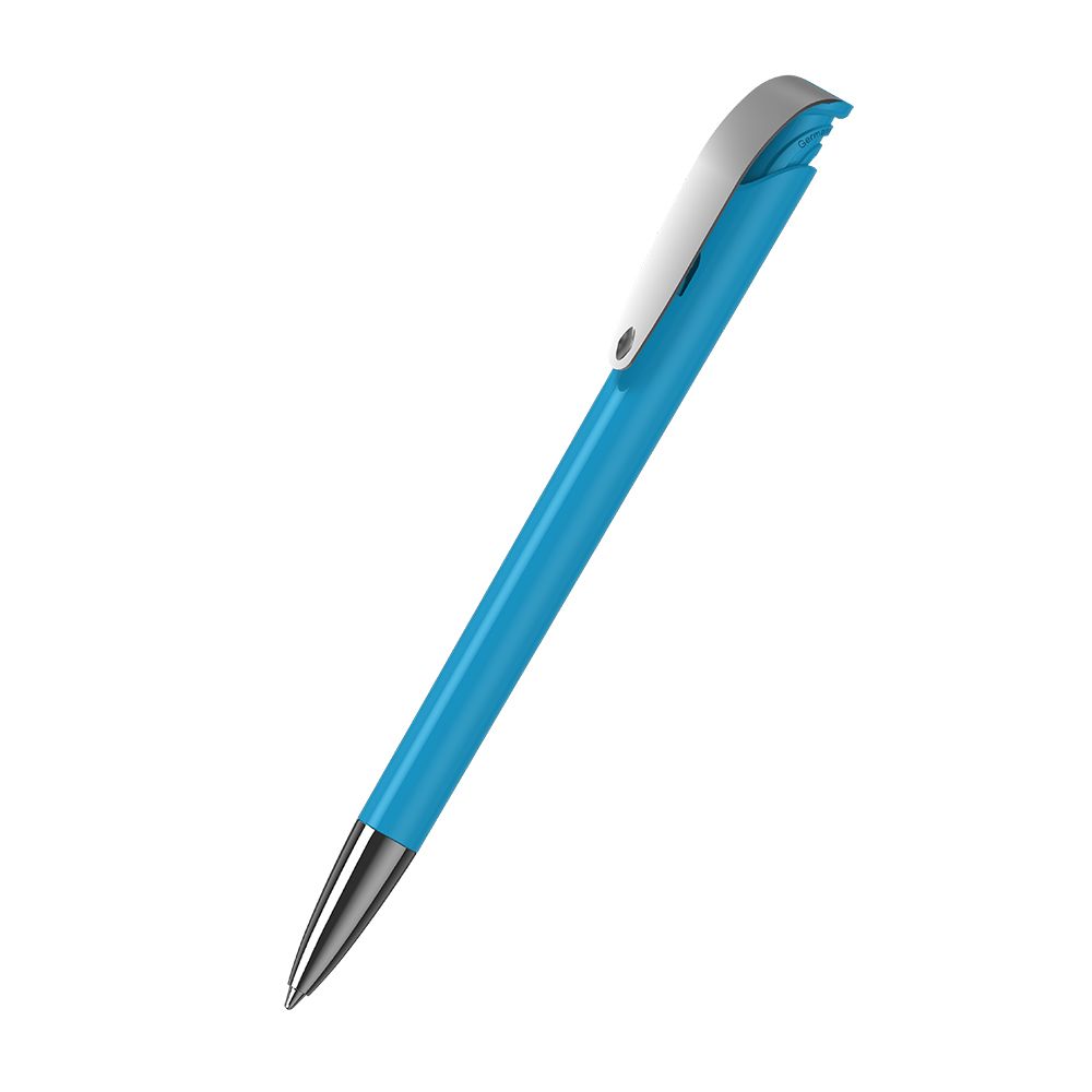 Druckkugelschreiber Jona high gloss MMn - cyan-114