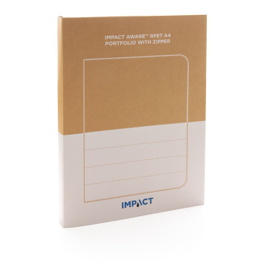 Impact AWARE™ RPET A4 Portfolio mit Reißverschluss - anthrazit-750