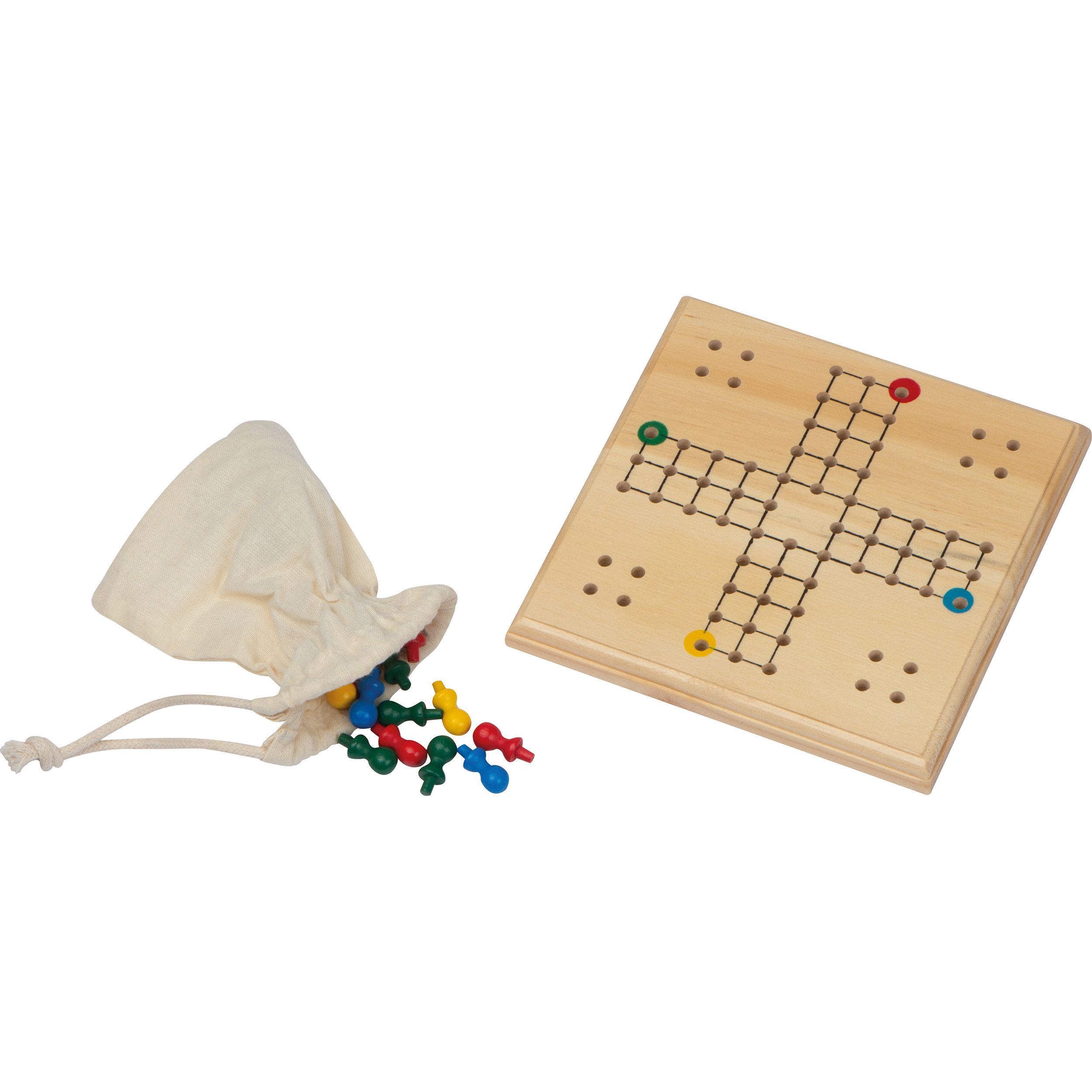 LUDO Spiel aus Holz - braun-1000