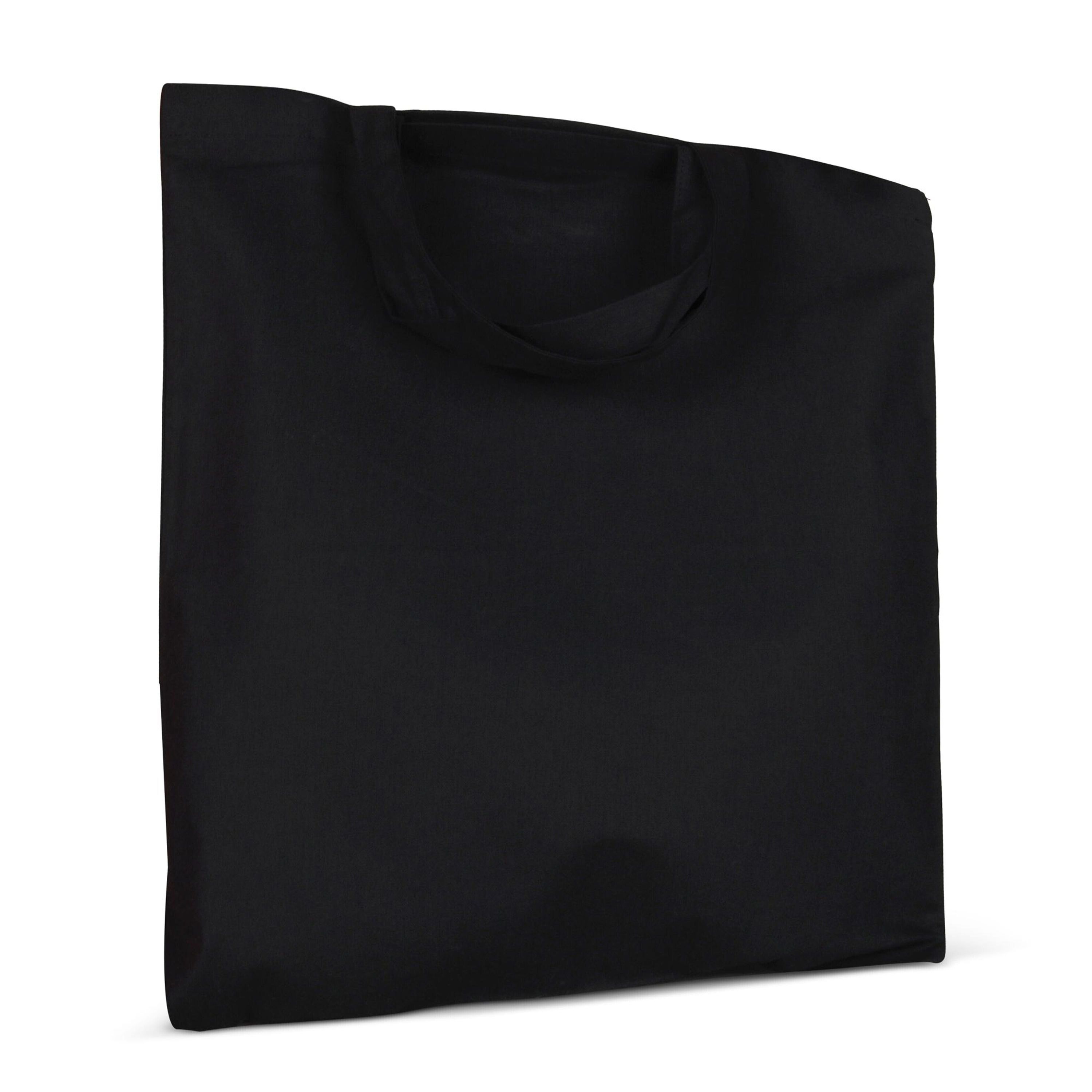 Einkaufstasche OEKO-TEX® 140g/m² 38x42 cm kurze Henkel - schwarz-815