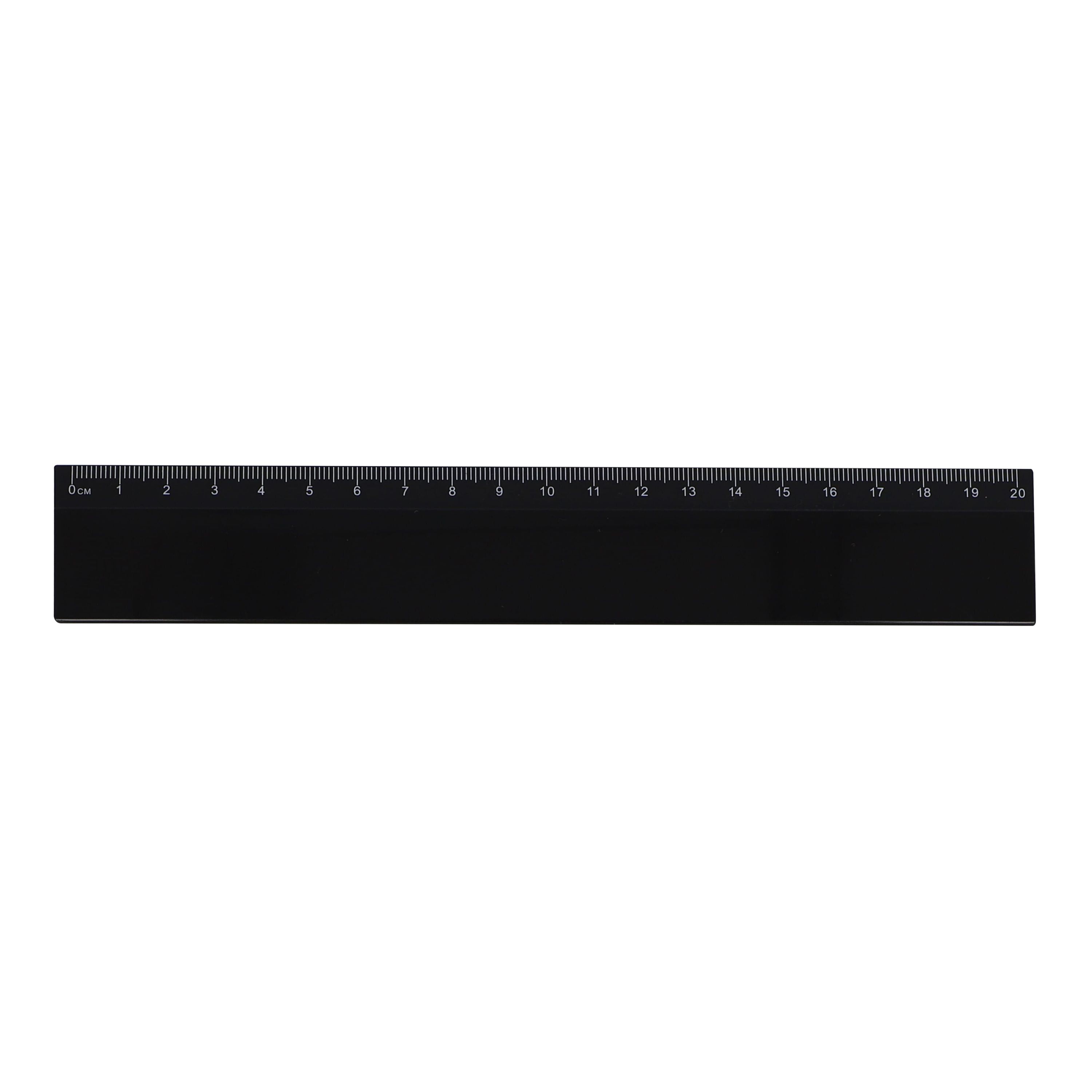 Lineal 20cm  - schwarz-396