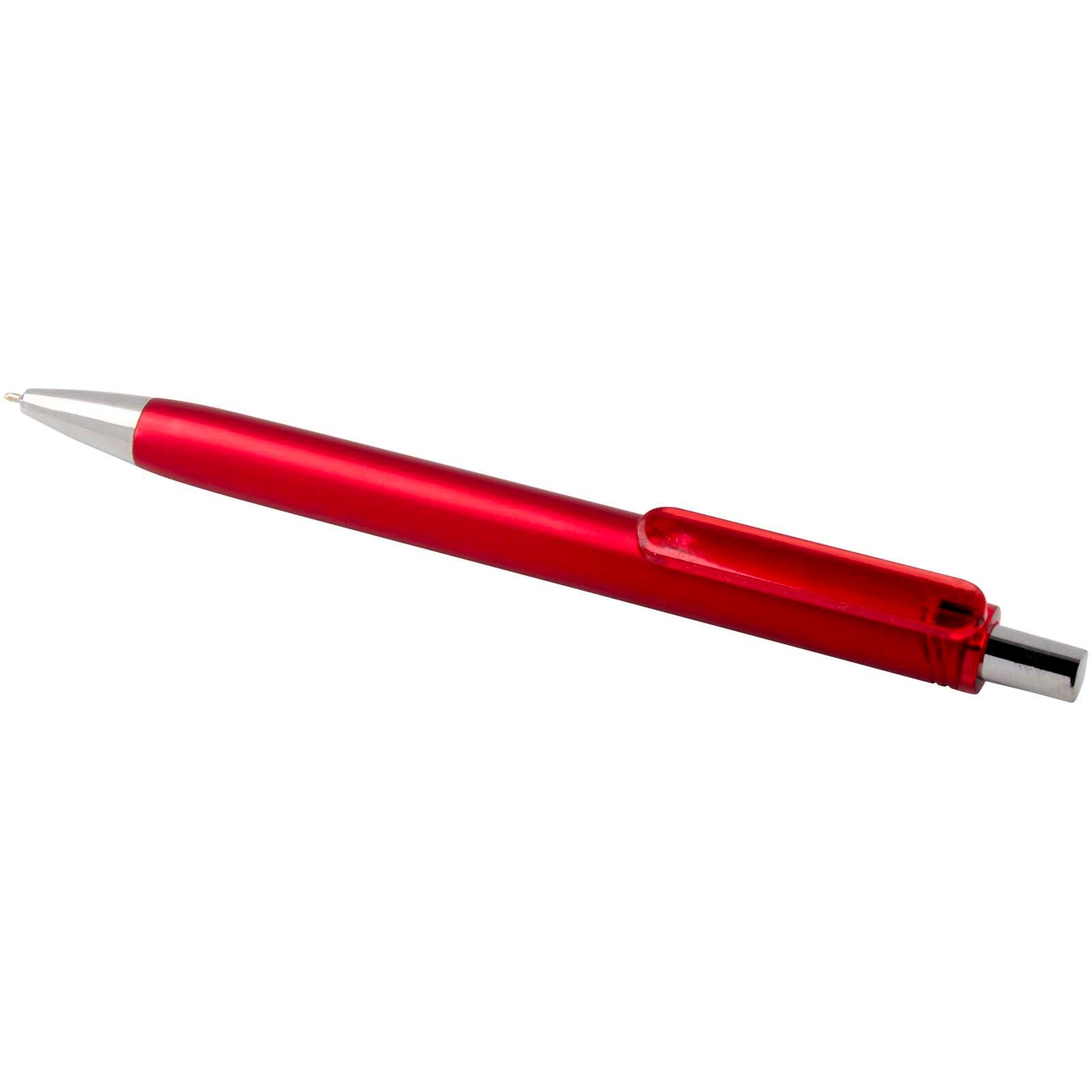 Feld RCS recycelter Kugelschreiber mit Metallic-Finish (schwarze Mine) - rot-989
