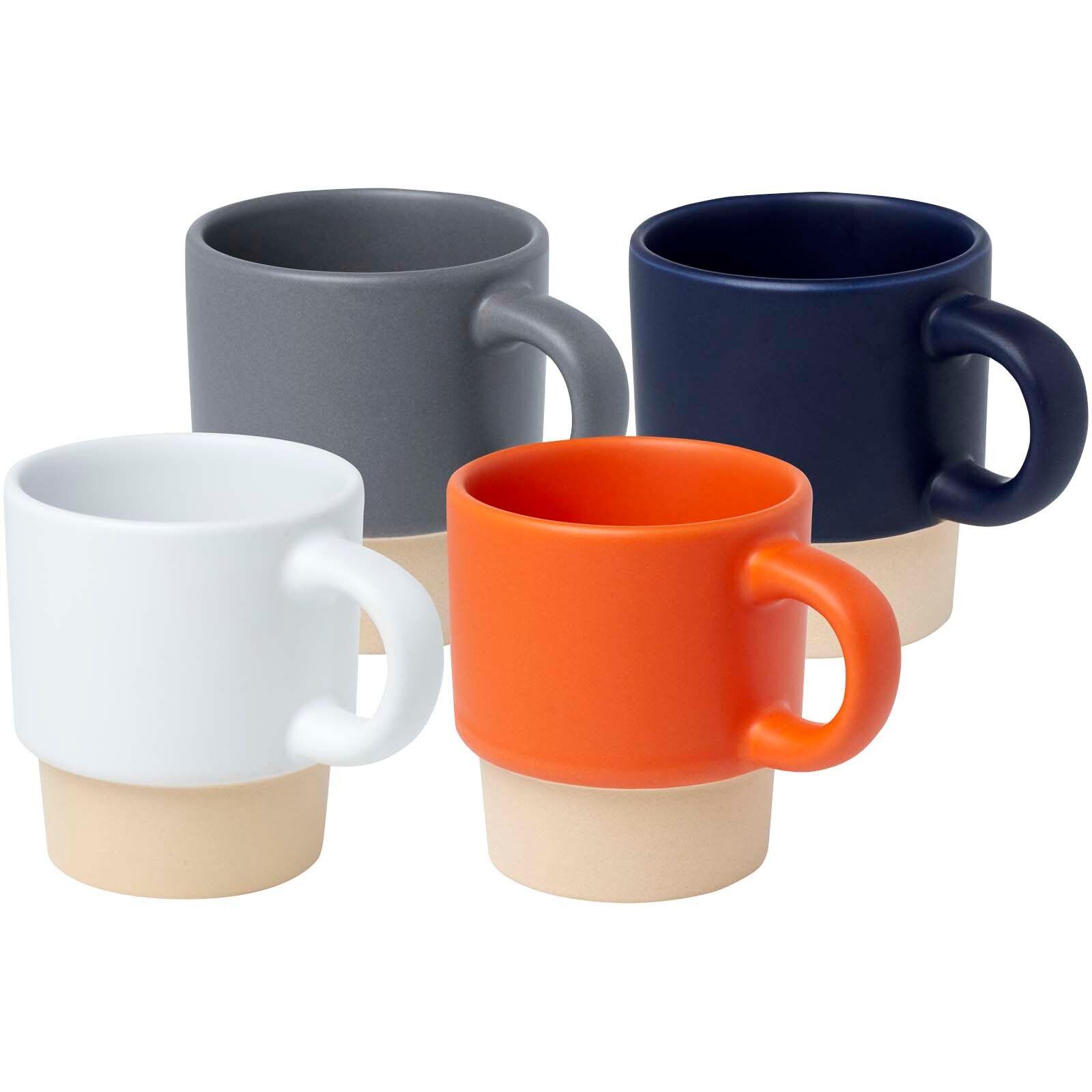 Olympia 130 ml stapelbarer Expresso Becher mit Tonboden - orange-107