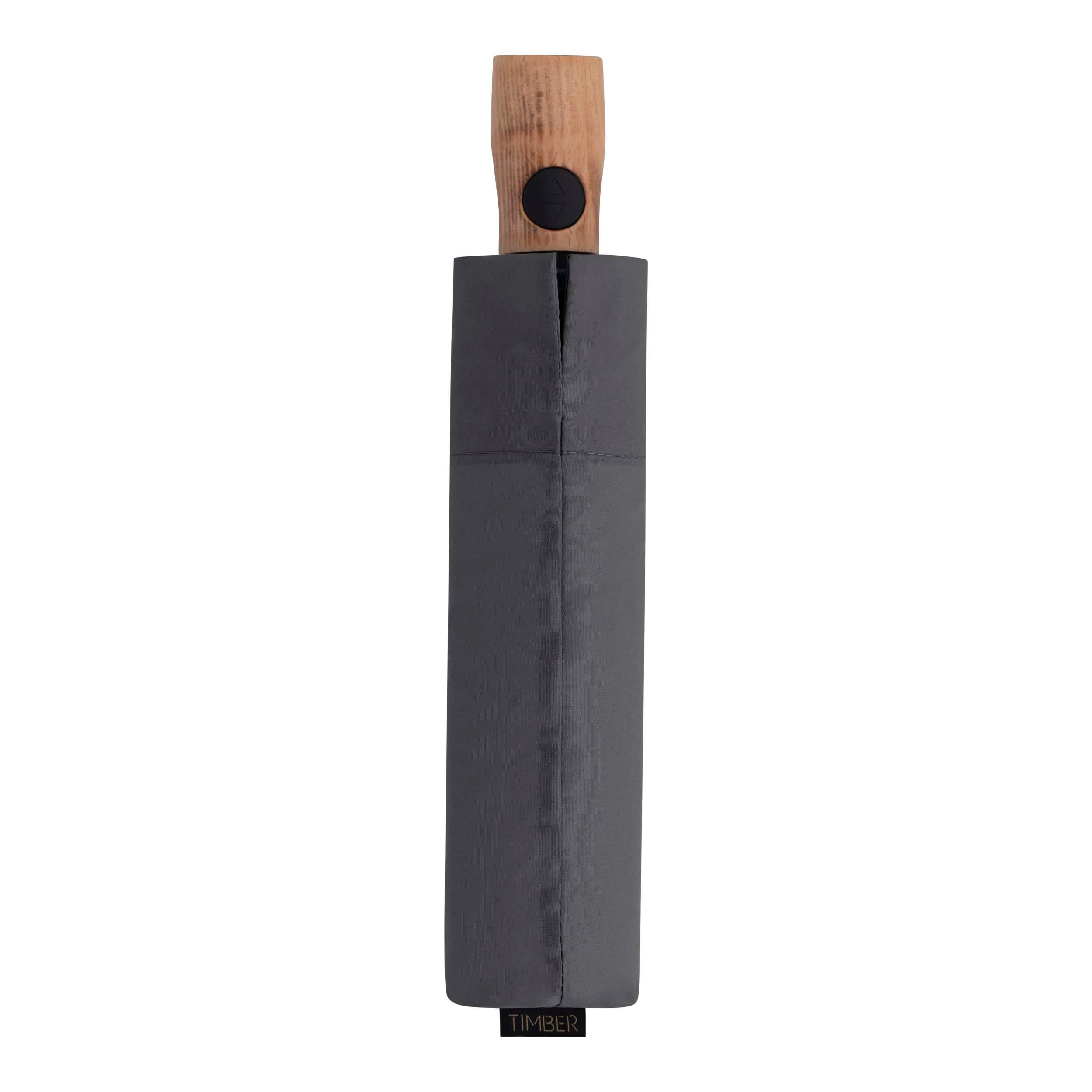 Taschenschirm Timber duomatic - grau-855