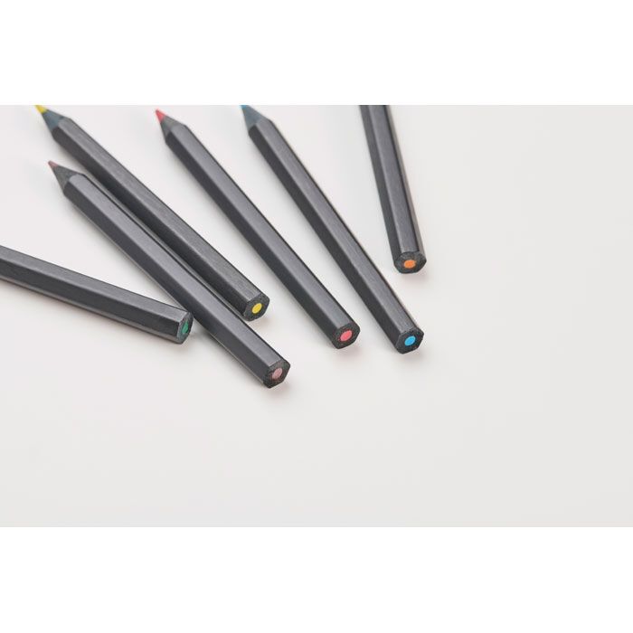 Buntstifte-Set mit Anspitzer NEGRO - schwarz-15
