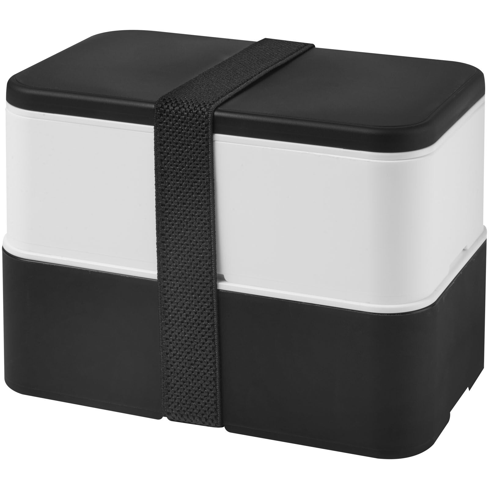 MIYO 700+700 ml Doppel-Lunchbox - schwarz -  weiss -  schwarz-358