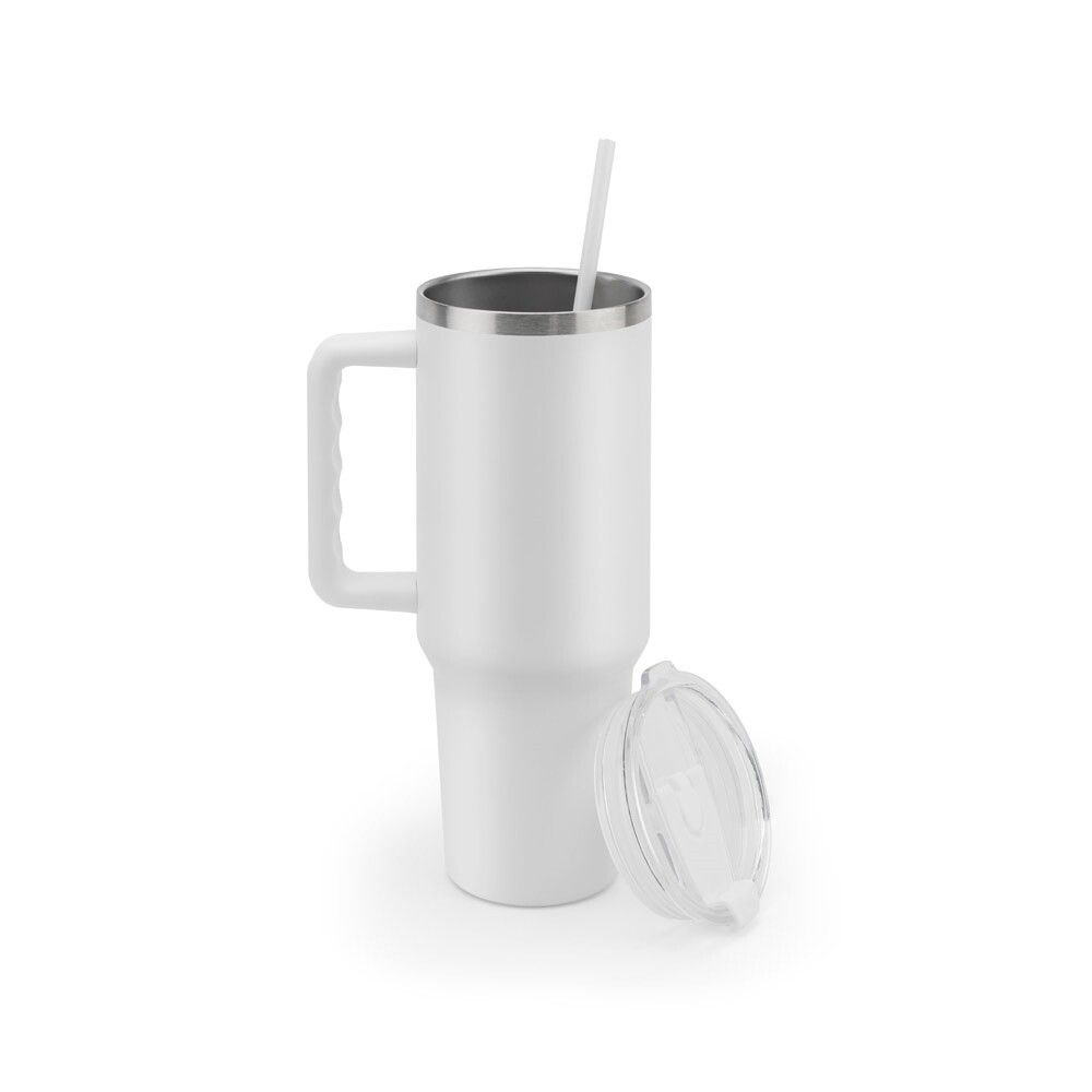 JOYNER XL Grosser Reisebecher aus Edelstahl, 1300 ml, vakuumisoliert - weiß-149