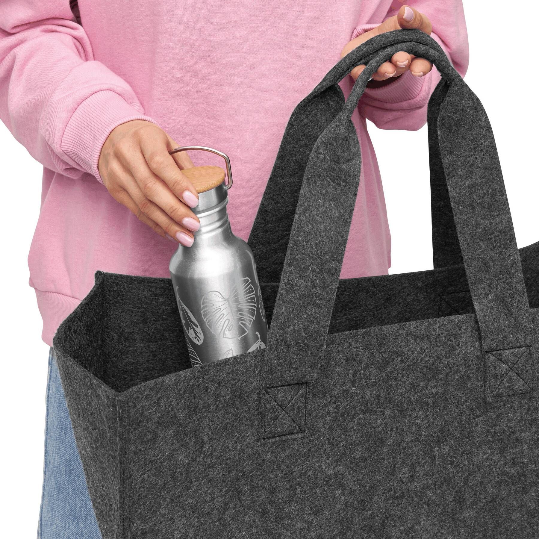 Kaminholz-Tasche HOMY - grau-650