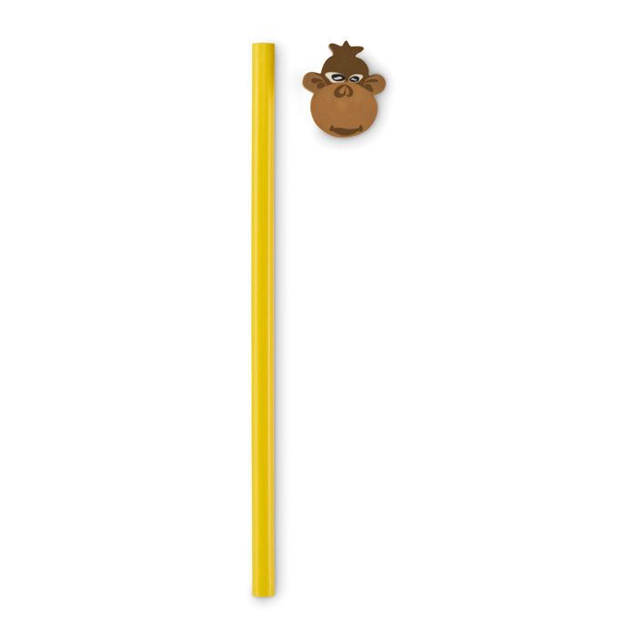 Holzbleistift mit Radiergummi CIRCO - gelb-108