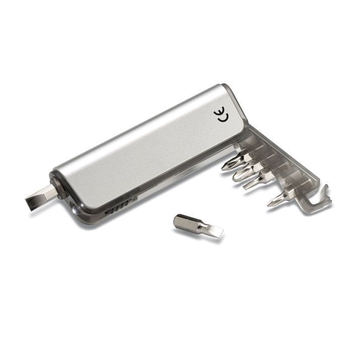 Taschenlampe mit Werkzeug ALUTOOL - transparent grau-791