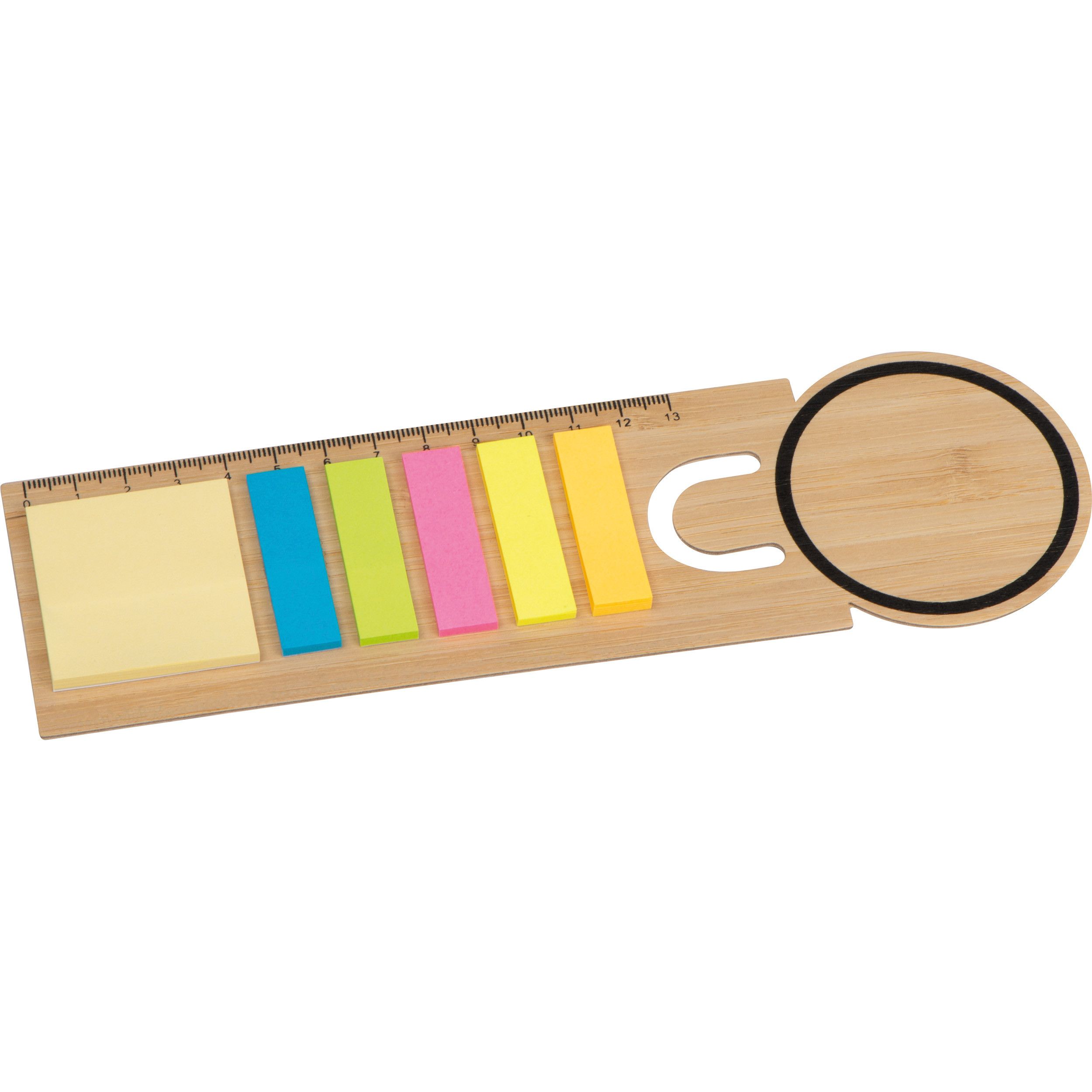 Lesezeichen mit Haftnotizen  - beige-12