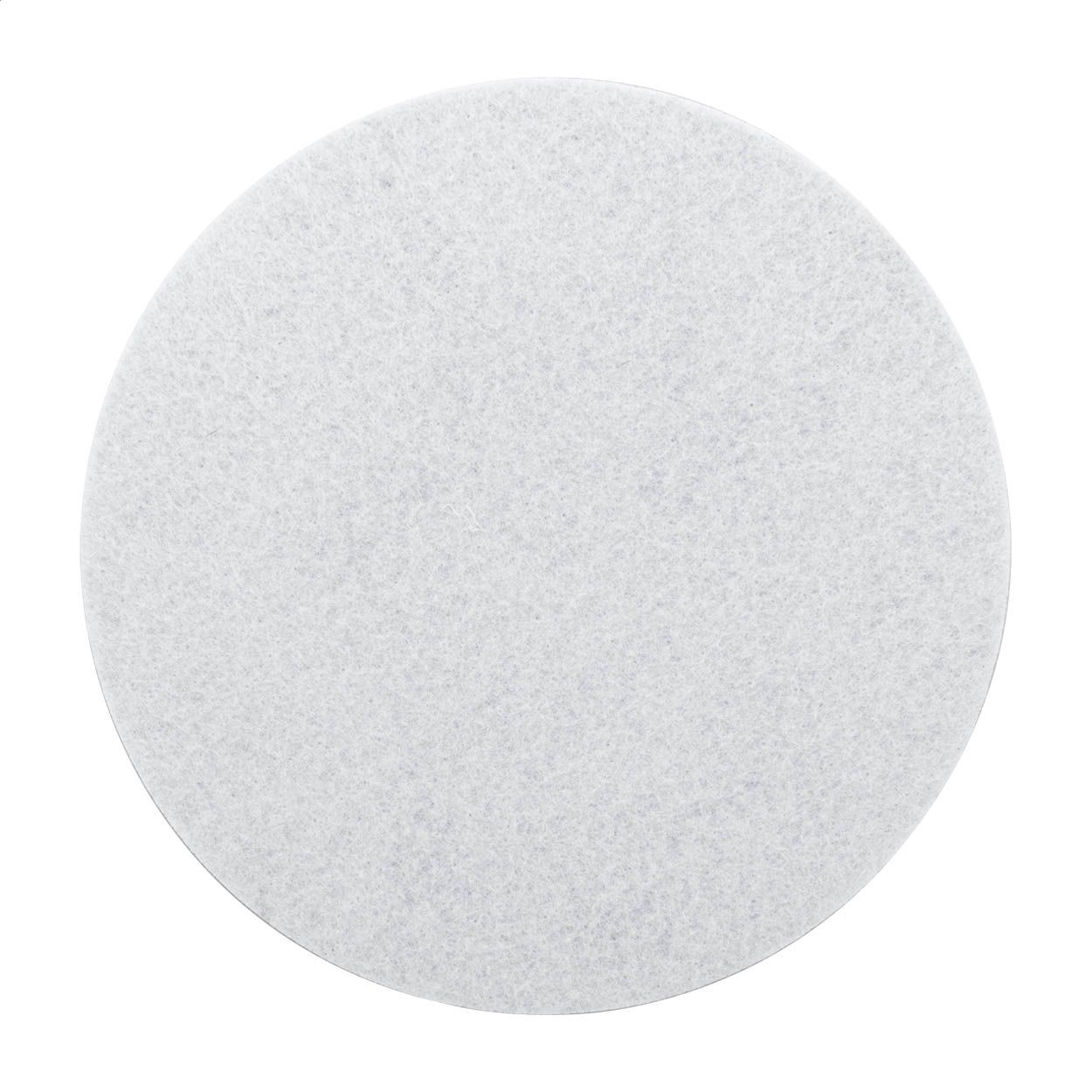 CreaFelt Drink Plus RPET-Filzuntersetzer, rund - Kreis - weiß-138