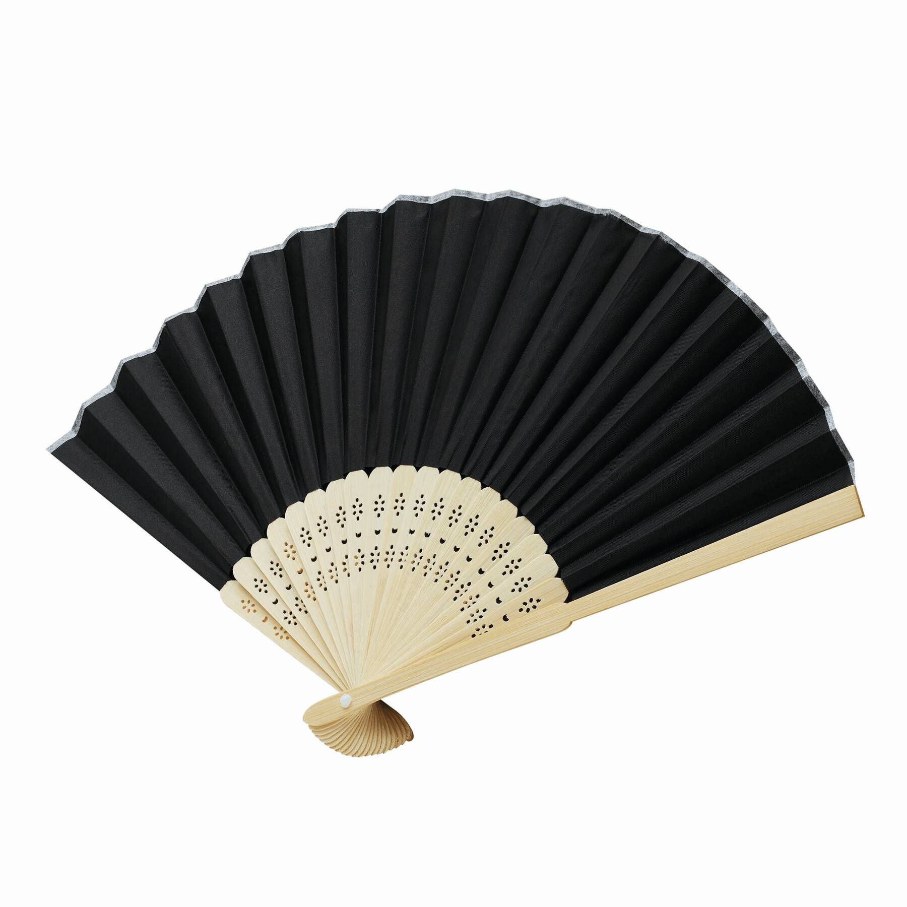 Faltbarer Fächer BAMBOO COOL - schwarz-762