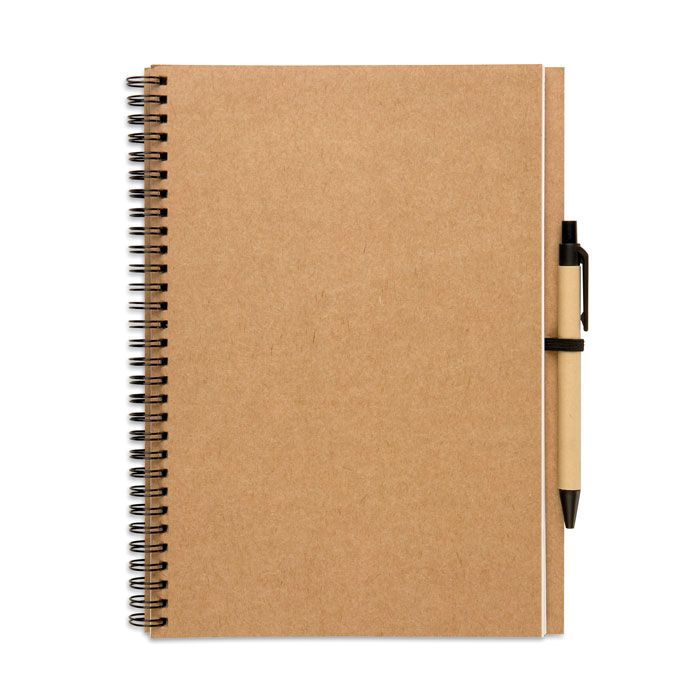 Recyceltes Notizbuch BLOQUERO PLUS - beige-12