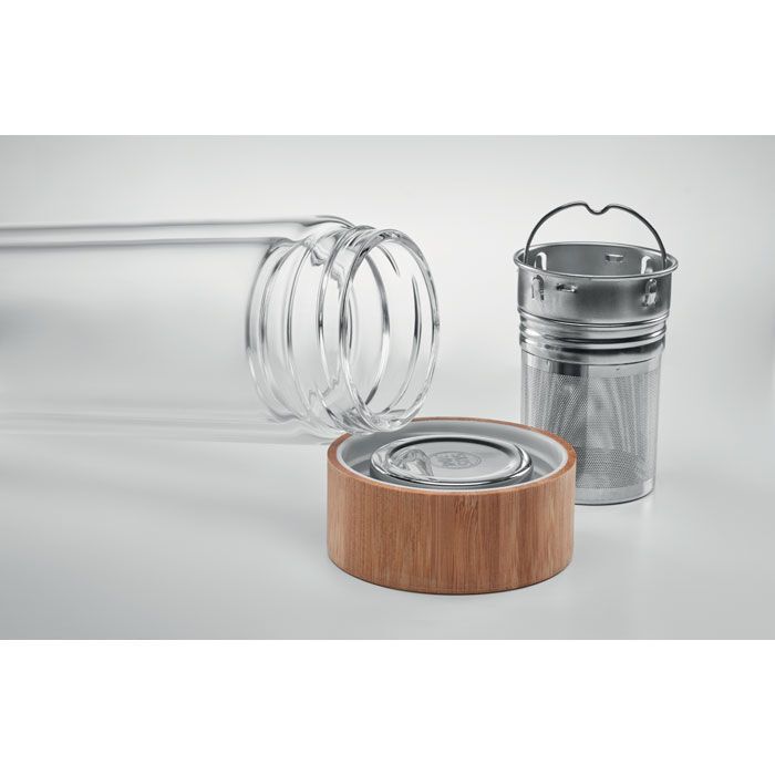 Trinkflasche Glas 400ml BATUMI GLASS - transparent-230
