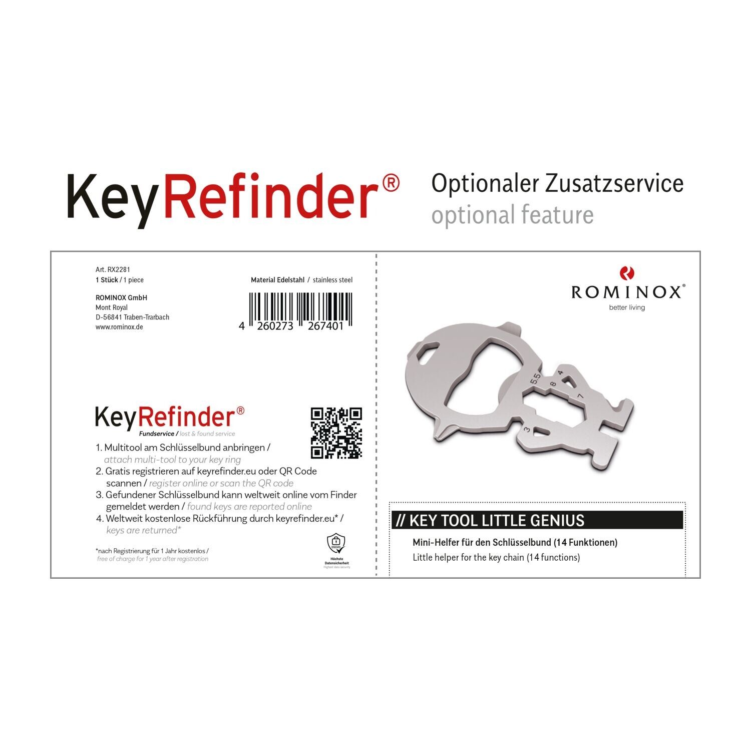 ROMINOX® Key Tool Little Genius - 14 Funktionen (Arbeiter)-463