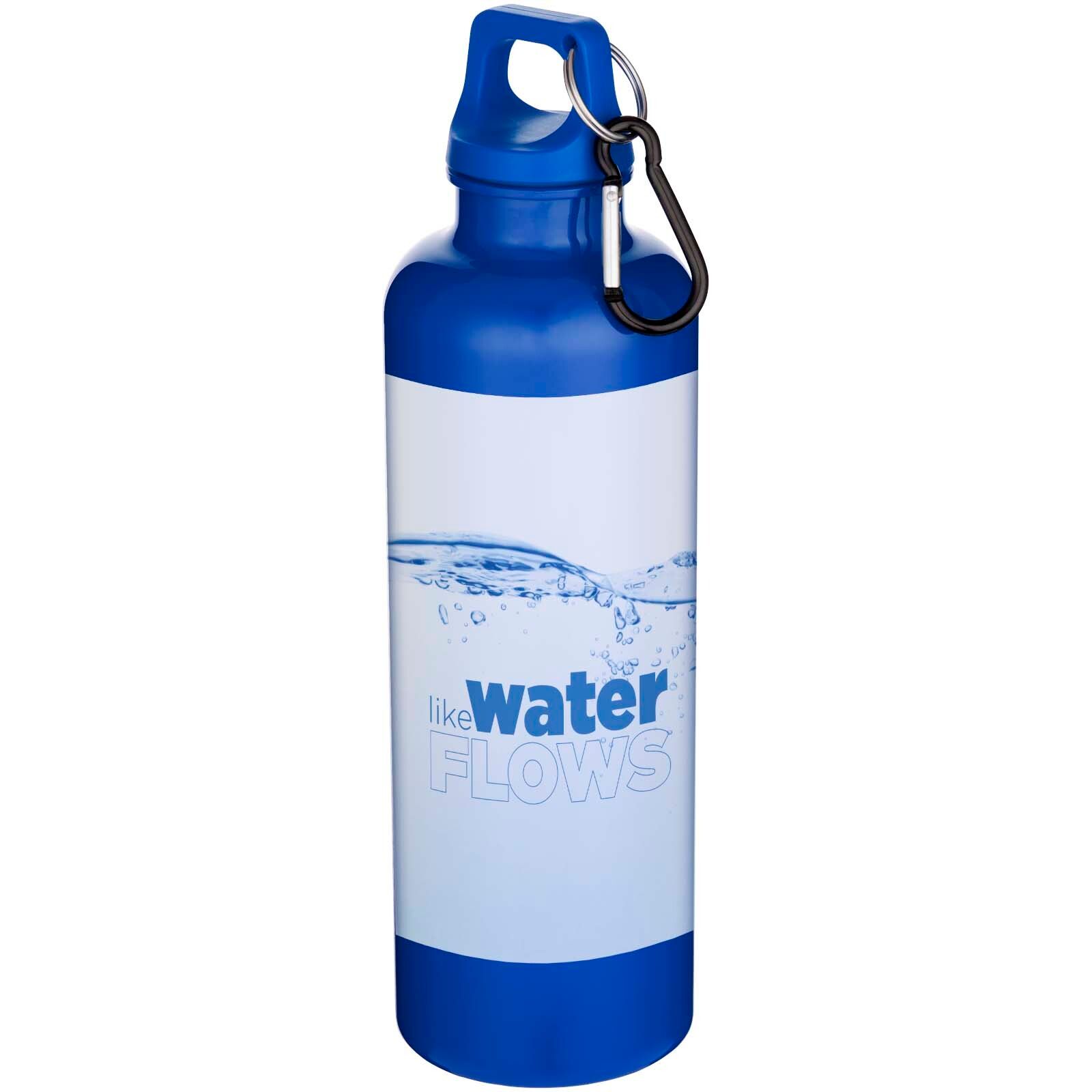 Oregon 750 ml einfarbige RS-zertifizierte Wasserflasche aus recyceltem Kunststoff mit Karabinerhaken   - royalblau-173