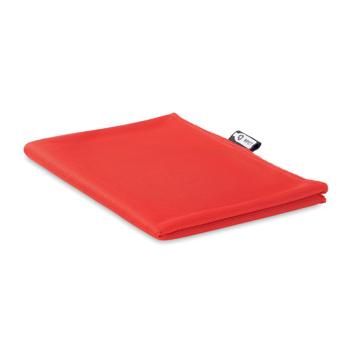 RPET Sporthandtuch mit Beutel TUKO RPET - rot-42