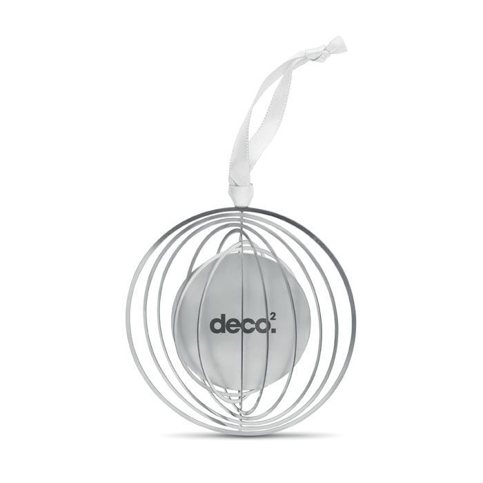 Ornament mit Band, rund BUNO - silber-680