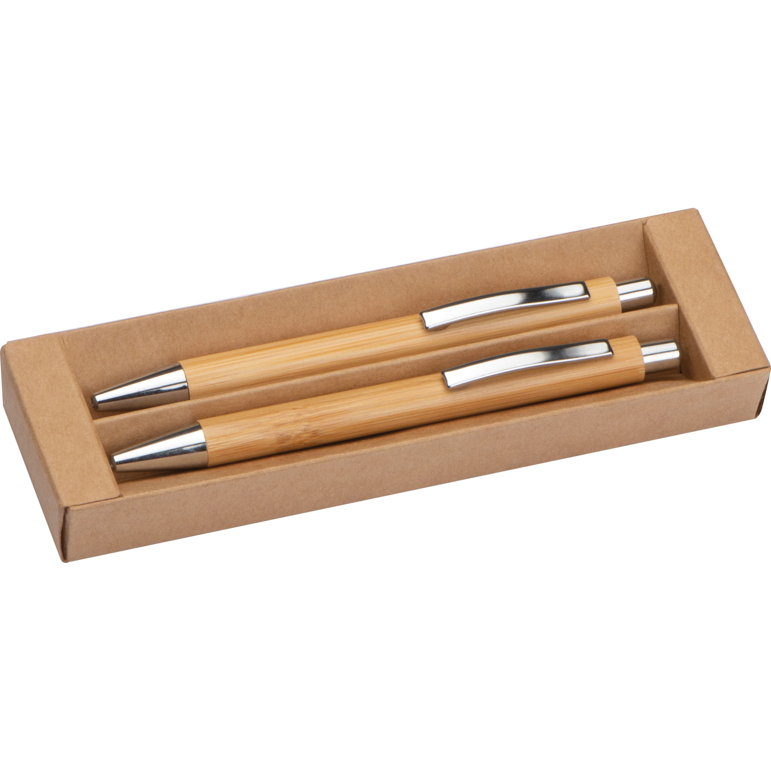 Schreibset aus Bambus - beige-930