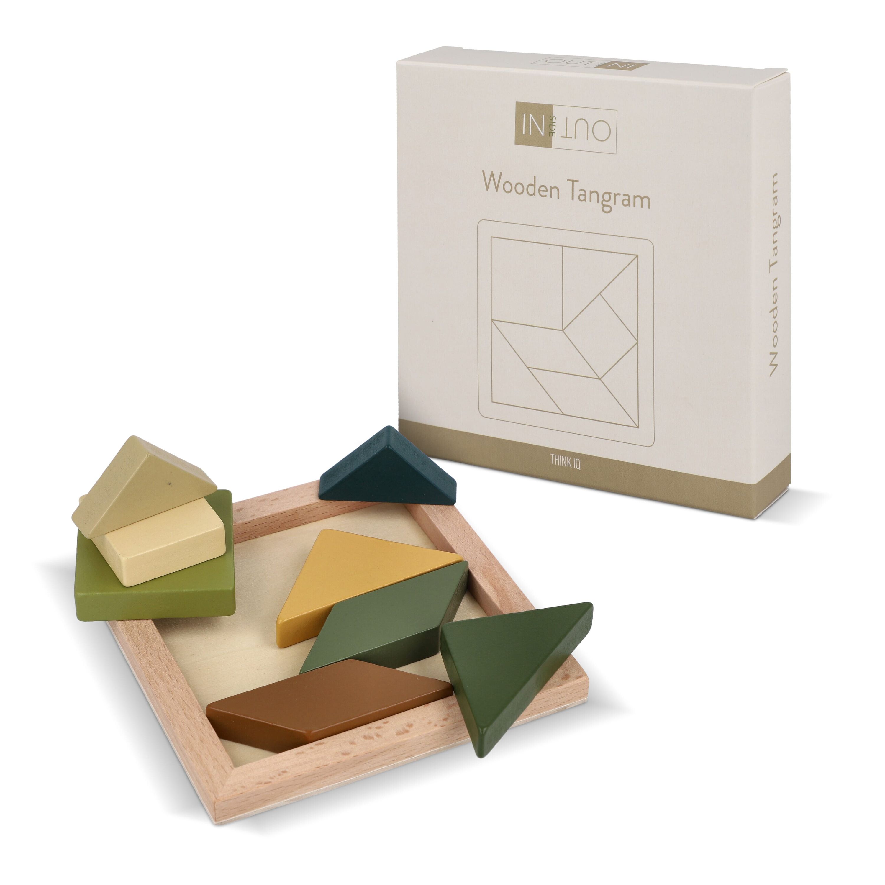 InSideOut Holz-Tangram think IQ puzzle - neon sortiment-988