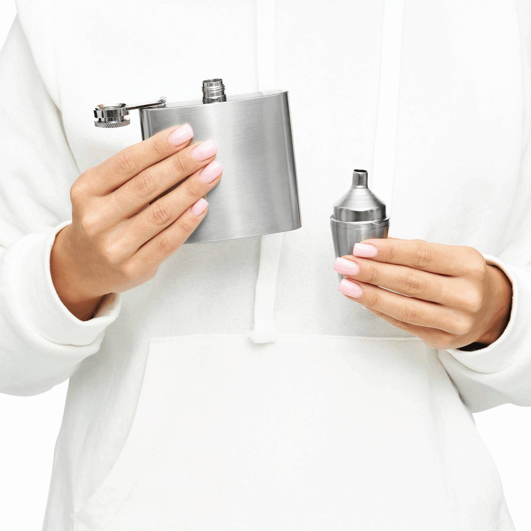 Doppelwandiges Gläser-Set DRINK LINK L - silber-473