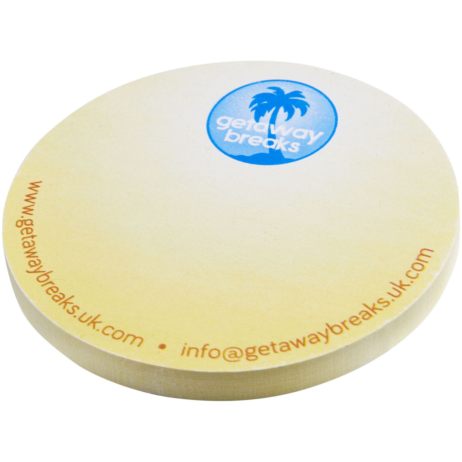 Sticky-Mate runde recycelte Haftnotizen  - weiss-558