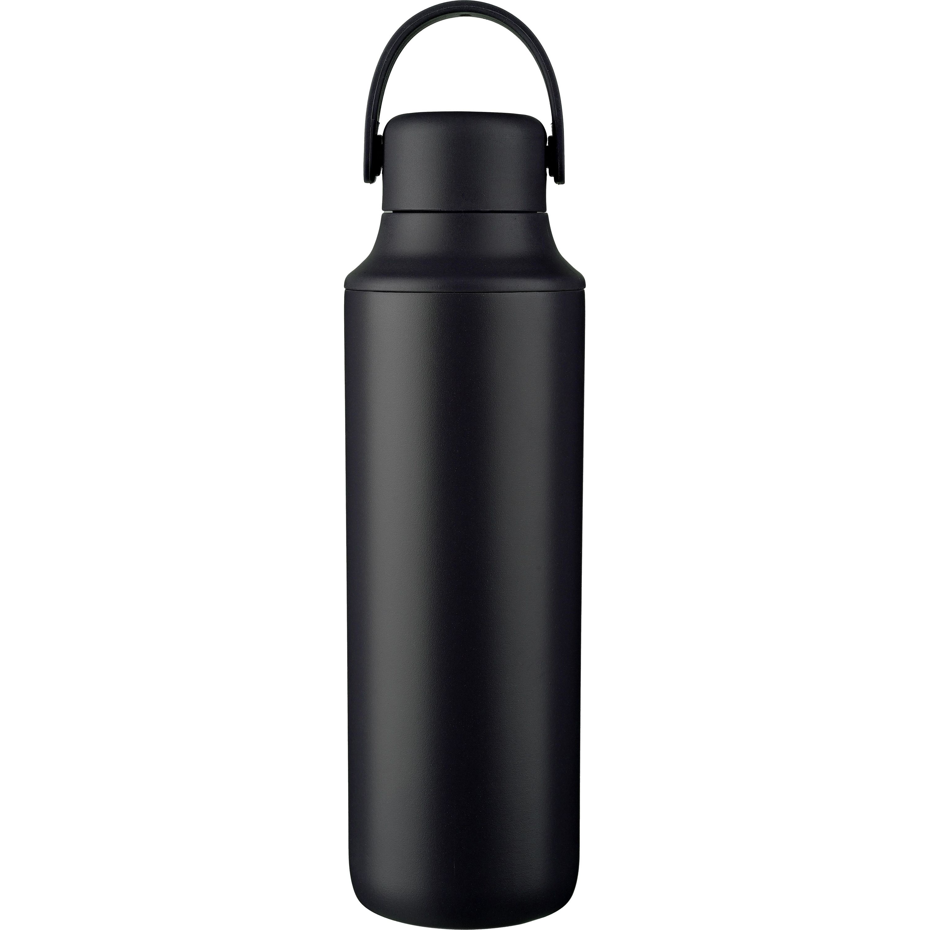 Doppelwandige Edelstahl-Trinkflasche (500 ml) Omari - schwarz-97