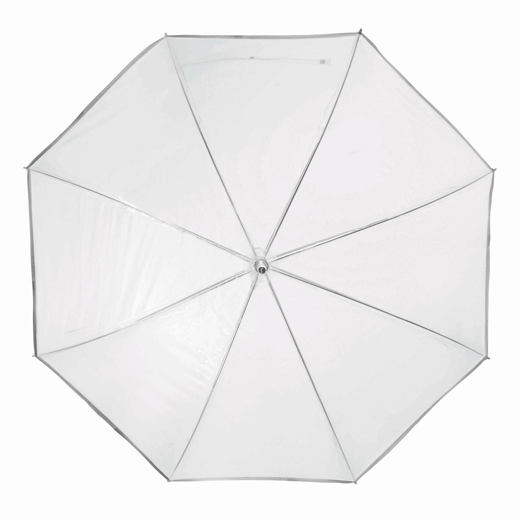 Transparenter Aluminium-Stockschirm PANORAMIX - silber - transparent-927