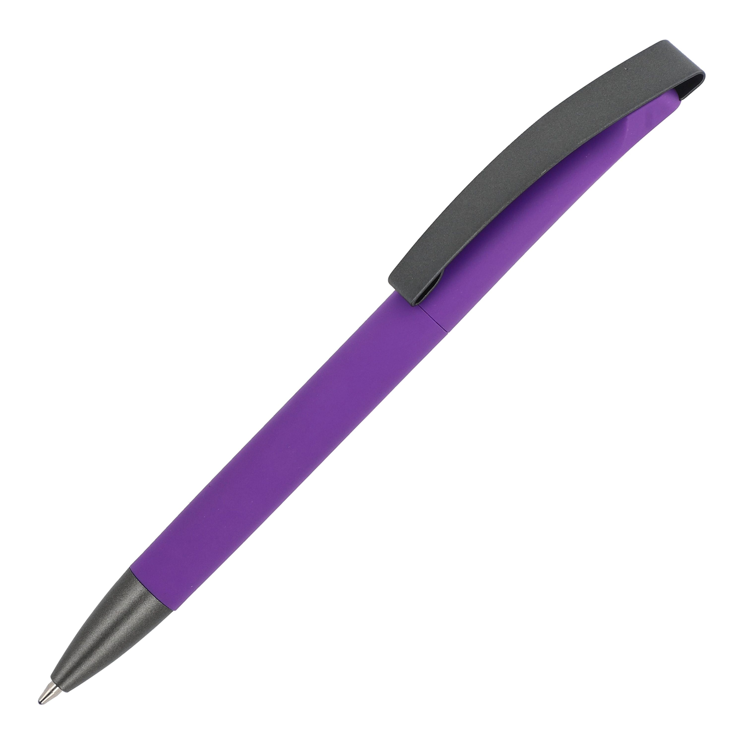 Kugelschreiber Vegas Softtouch Metallclip - purple-340