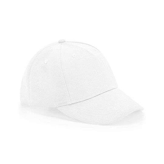 Junior Organic Cotton 5 Panel Cap - white-687