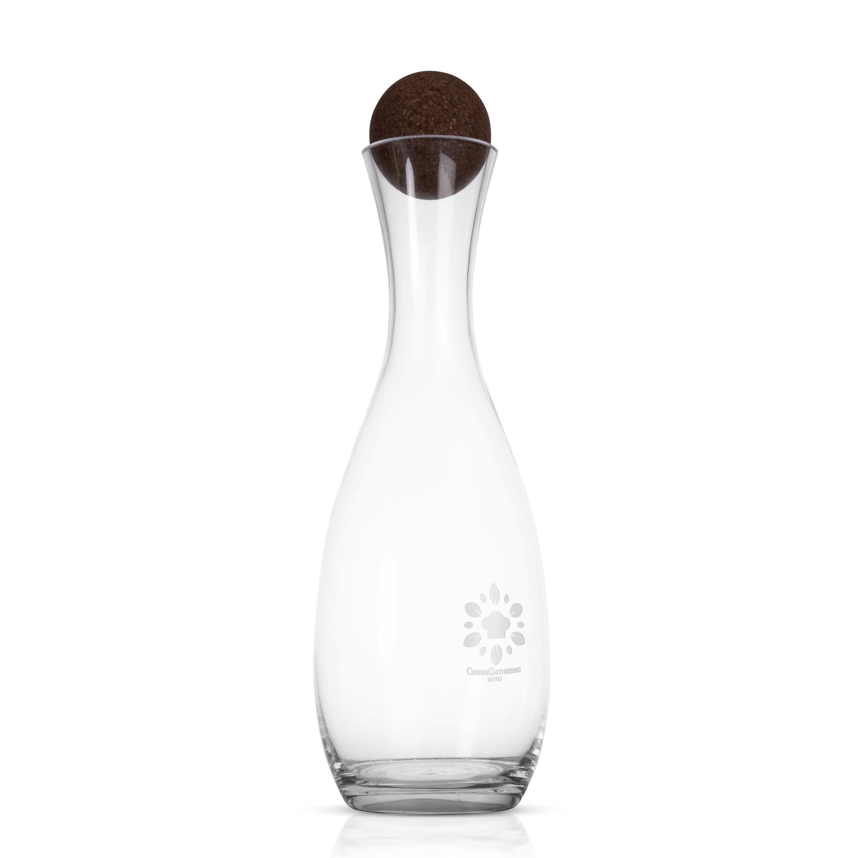 Sagaform Nature Karaffe mit Korkverschluss 1,5 liter - transparent-441