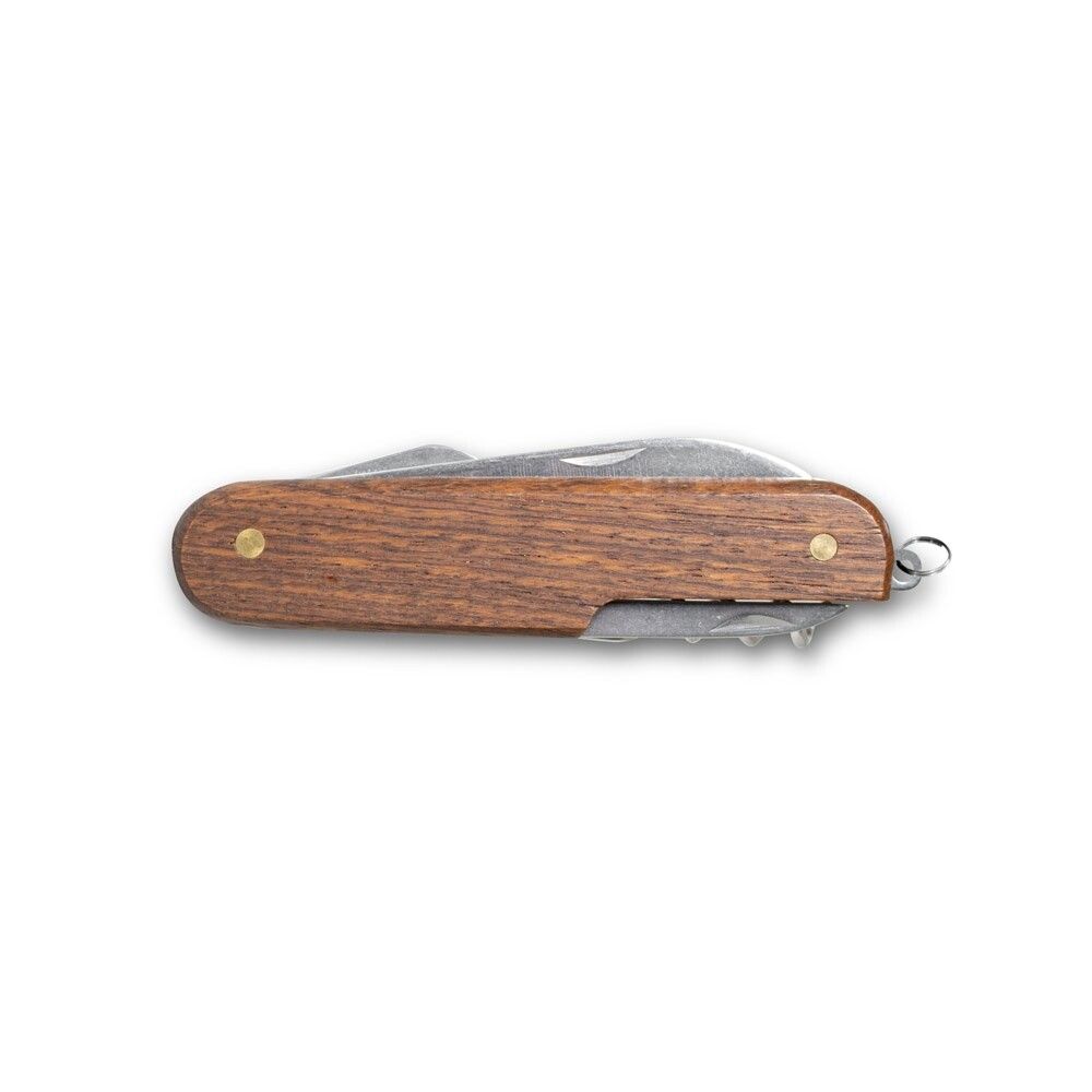 BELPIANO Multifunktions-Taschenmesser aus Edelstahl und Holz - natur-748