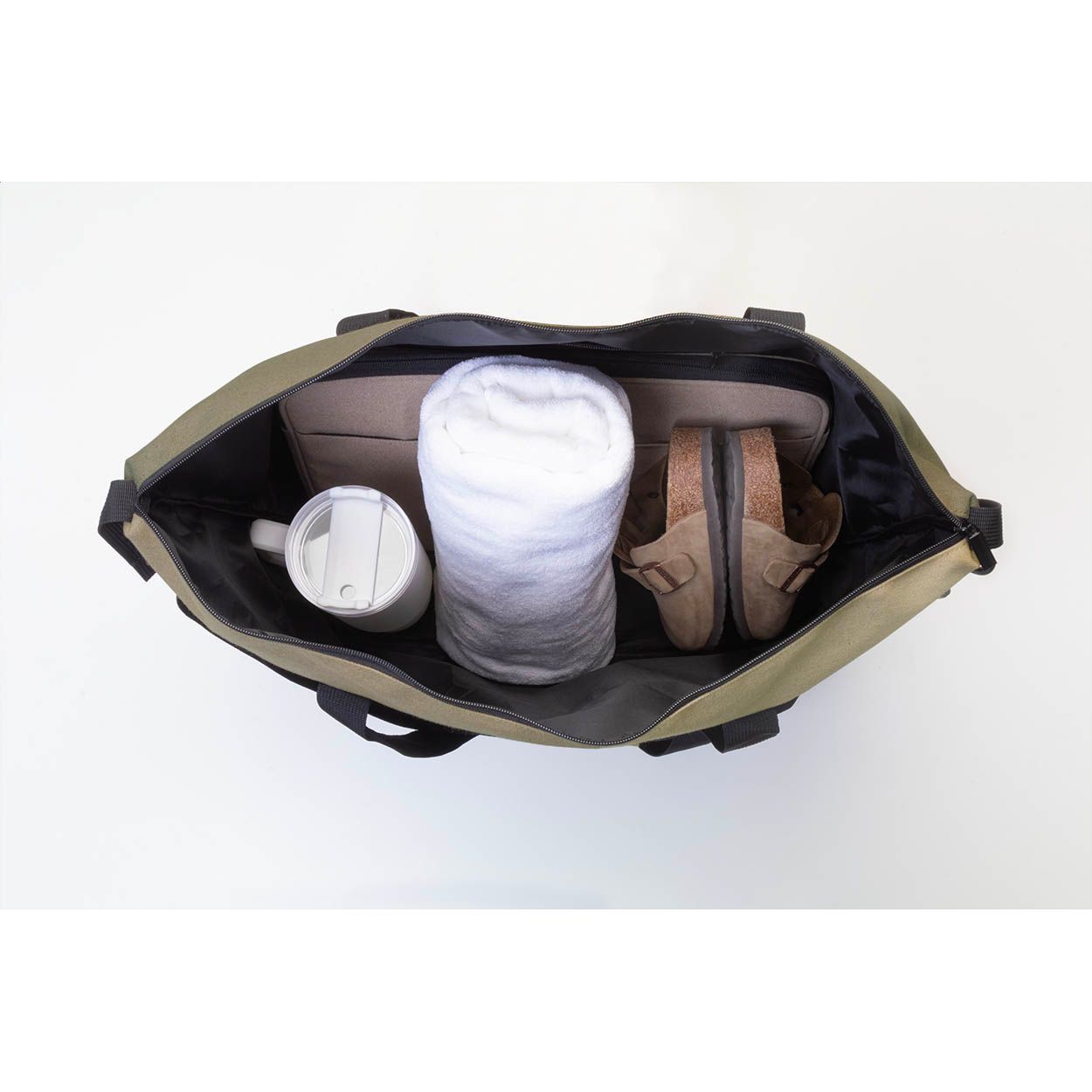 Rebyss Travel Recycelten Canvas Reisetasche - beige-994