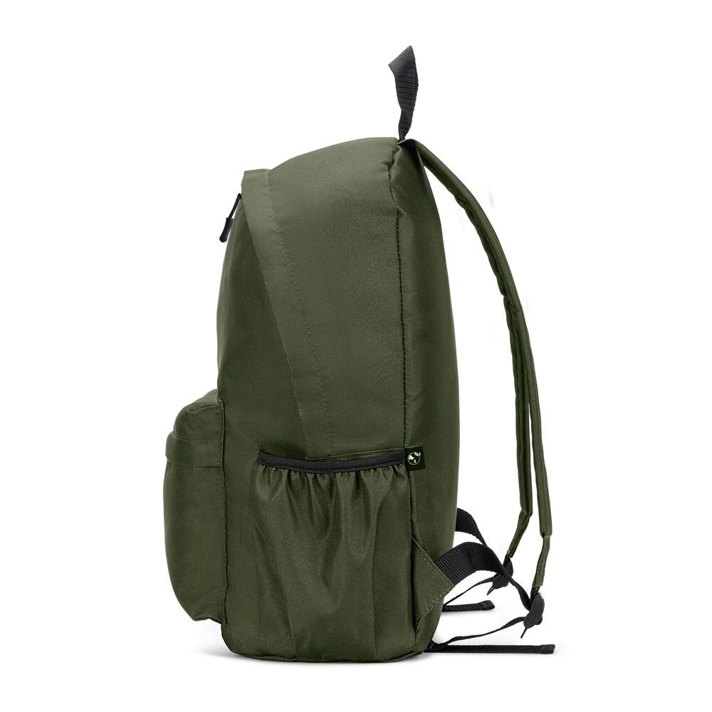 ROSARIO Klassischer Rucksack mit zeitlosem Design aus recyceltem 600D Polyester - dunkelgrün-383